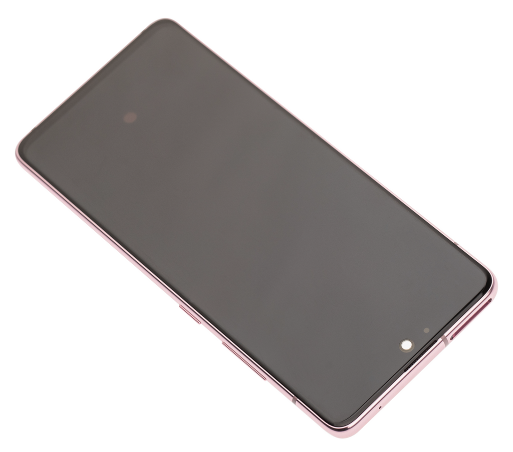 OLED-Display mit Rahmen für Samsung Galaxy A51 5G Refurbished Pink