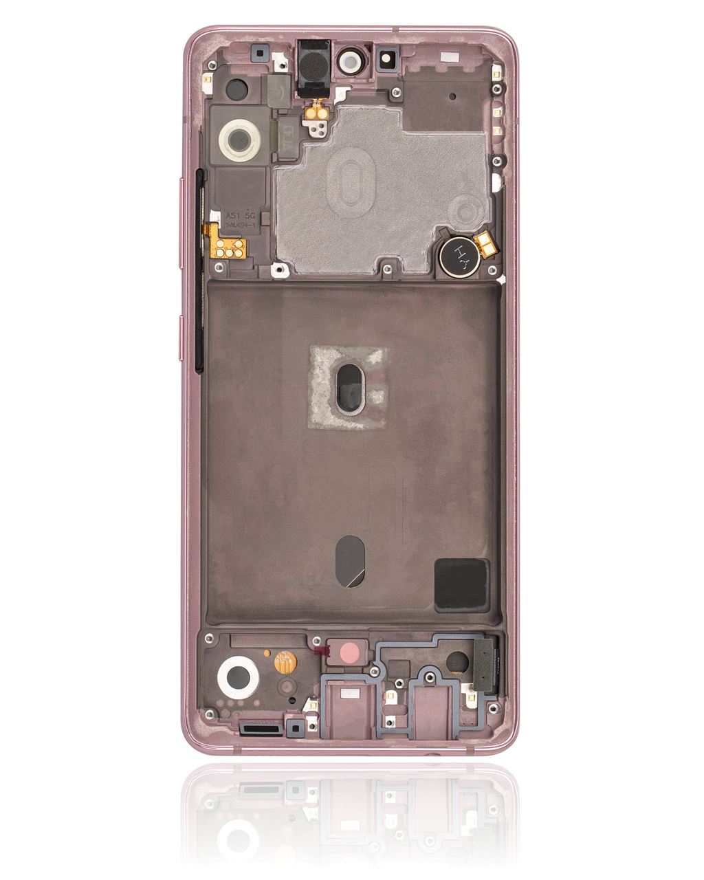 OLED-Display mit Rahmen für Samsung Galaxy A51 5G Refurbished Pink