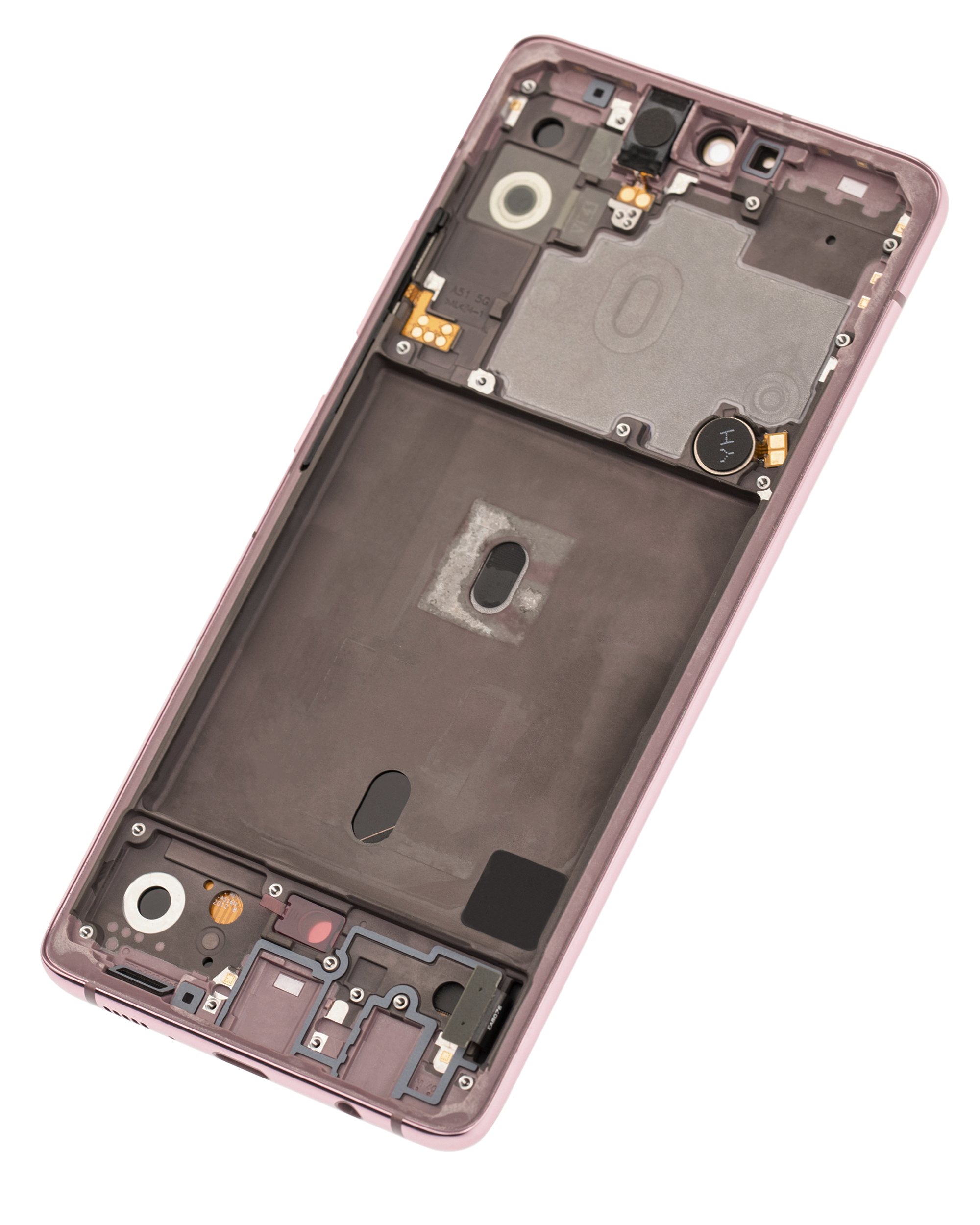 OLED-Display mit Rahmen für Samsung Galaxy A51 5G Refurbished Pink