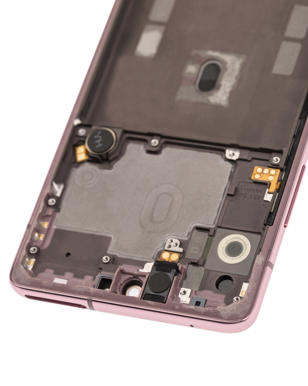 OLED-Display mit Rahmen für Samsung Galaxy A51 5G Refurbished Pink