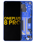 OLED Display with Frame for OnePlus 8 Pro (Refurbished) (Ultramarine Blue)