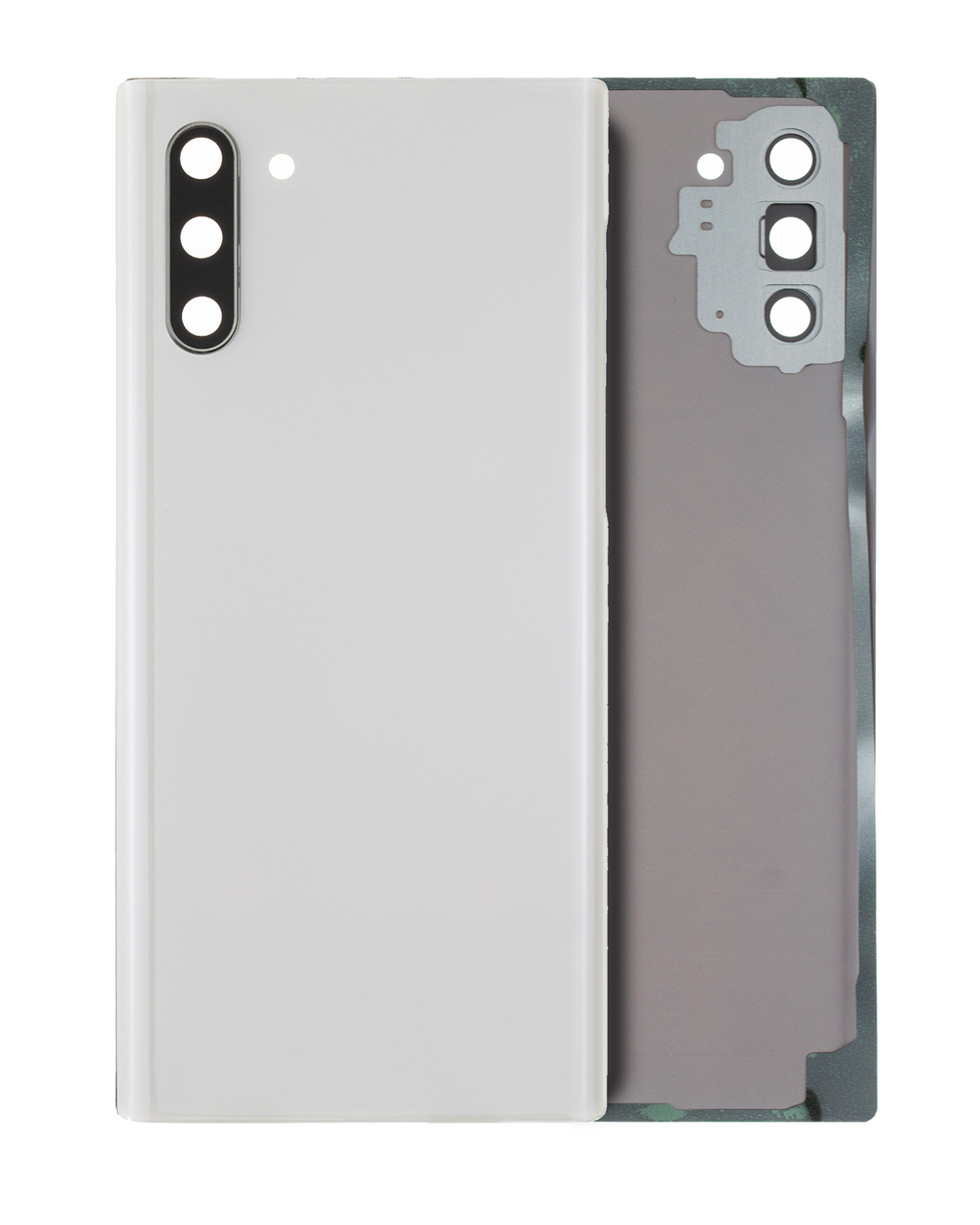Backcover mit Kameralinse für Samsung Note 10 (Service Pack) (Aura Weiß)