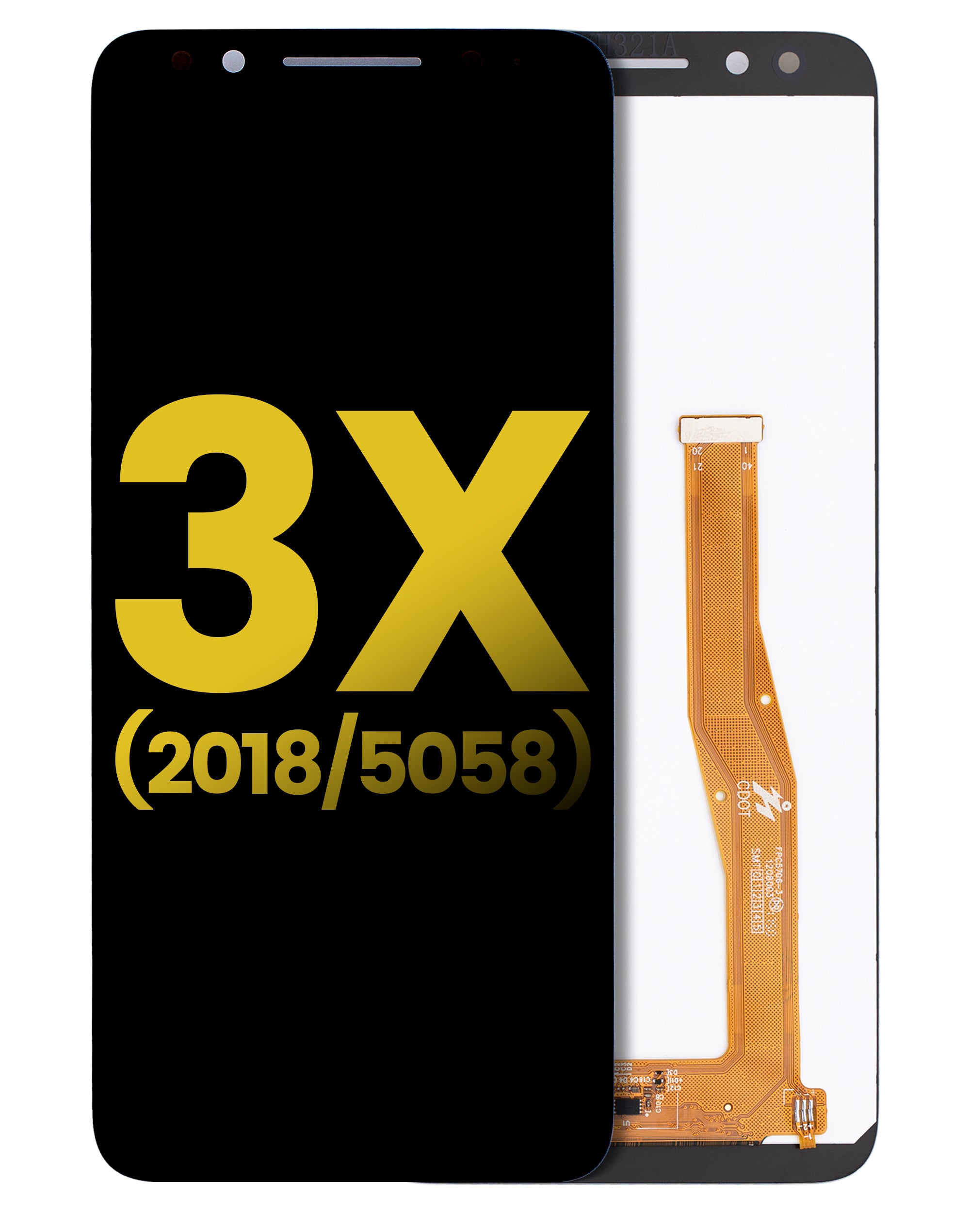 LCD Display without Frame for Alcatel 3x (5058 / 2018) (Refurbished) (All Colors)