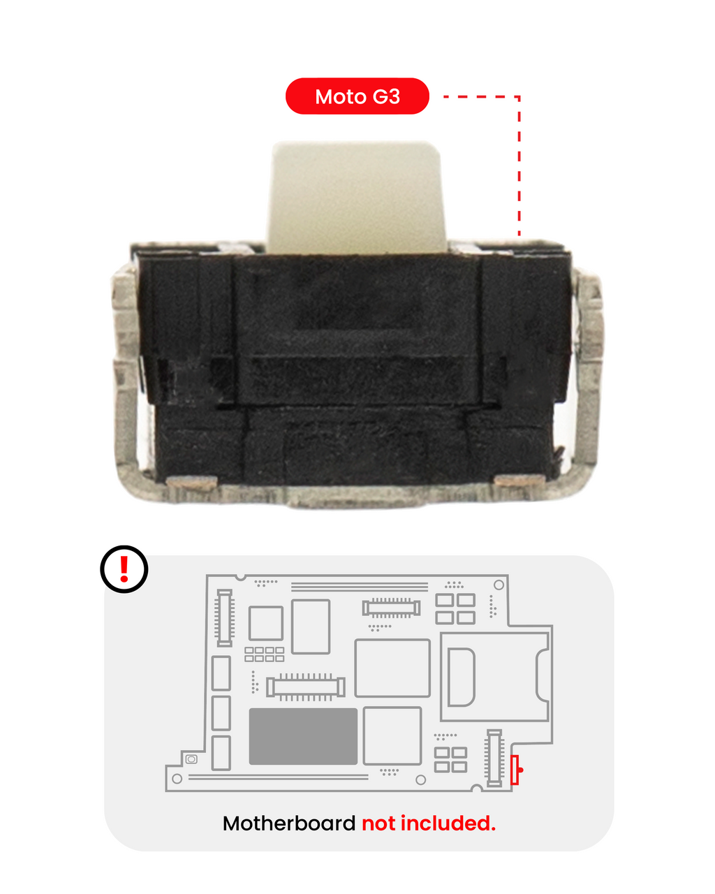 Power/Volume Button Clicker for Motorola Moto G3 (XT1540/2015) and Moto G (XT1032/2013) (Soldering Required)