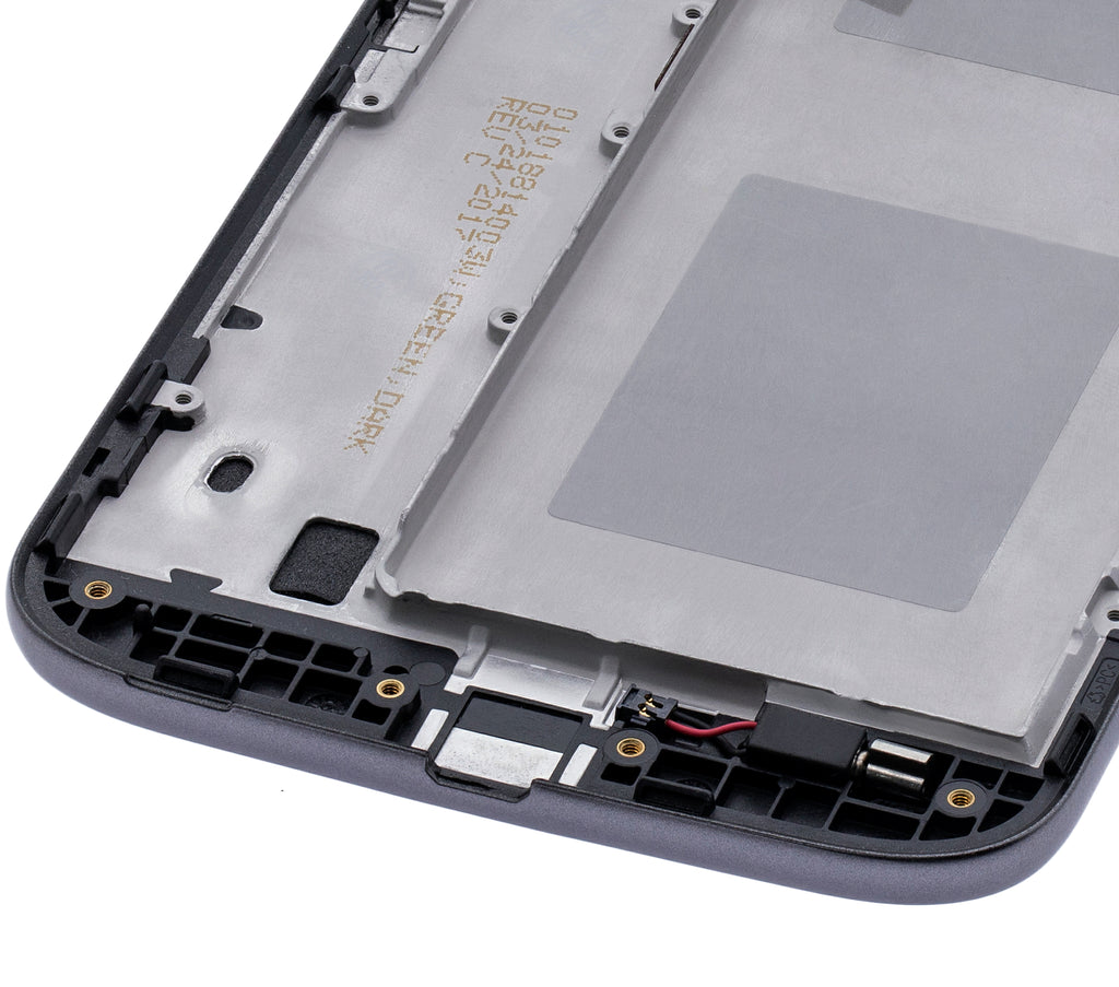 LCD mit Rahmen f. Motorola Moto G4 (2016) wiederaufbereitet schwarz