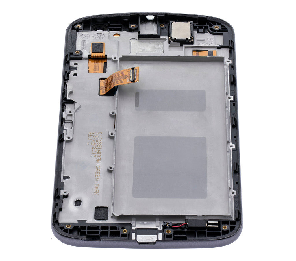 LCD mit Rahmen f. Motorola Moto G4 (2016) wiederaufbereitet schwarz