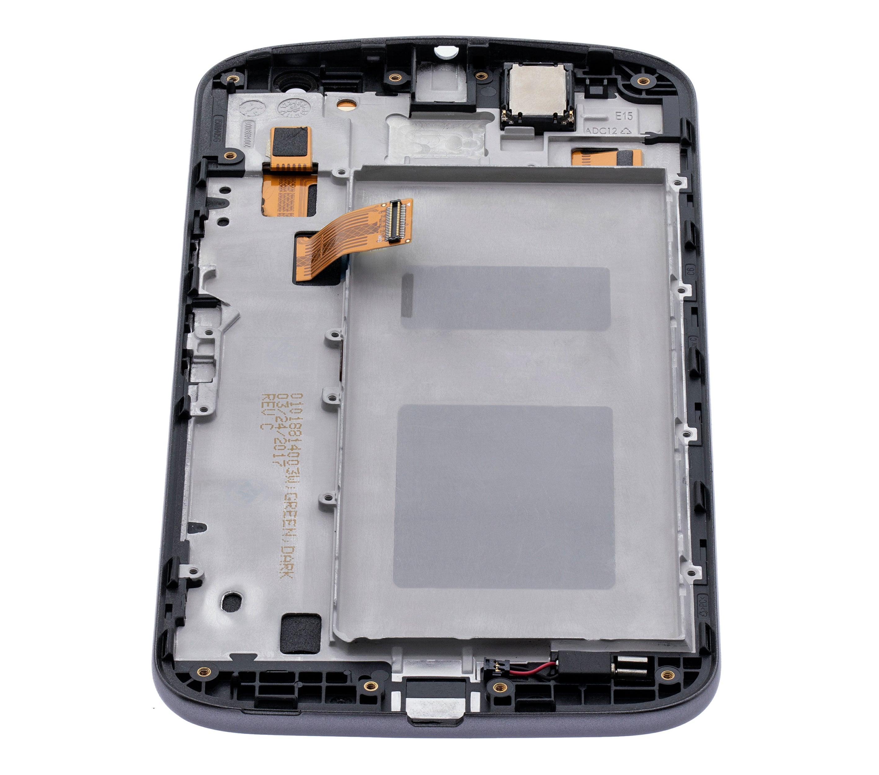 LCD mit Rahmen f. Motorola Moto G4 (2016) wiederaufbereitet schwarz