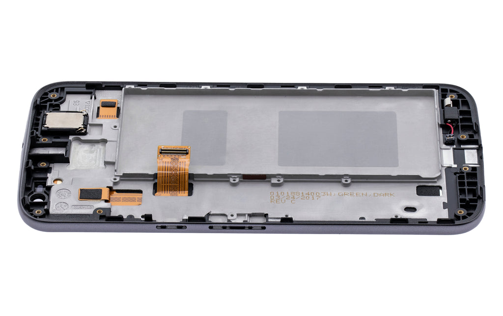 LCD mit Rahmen f. Motorola Moto G4 (2016) wiederaufbereitet schwarz