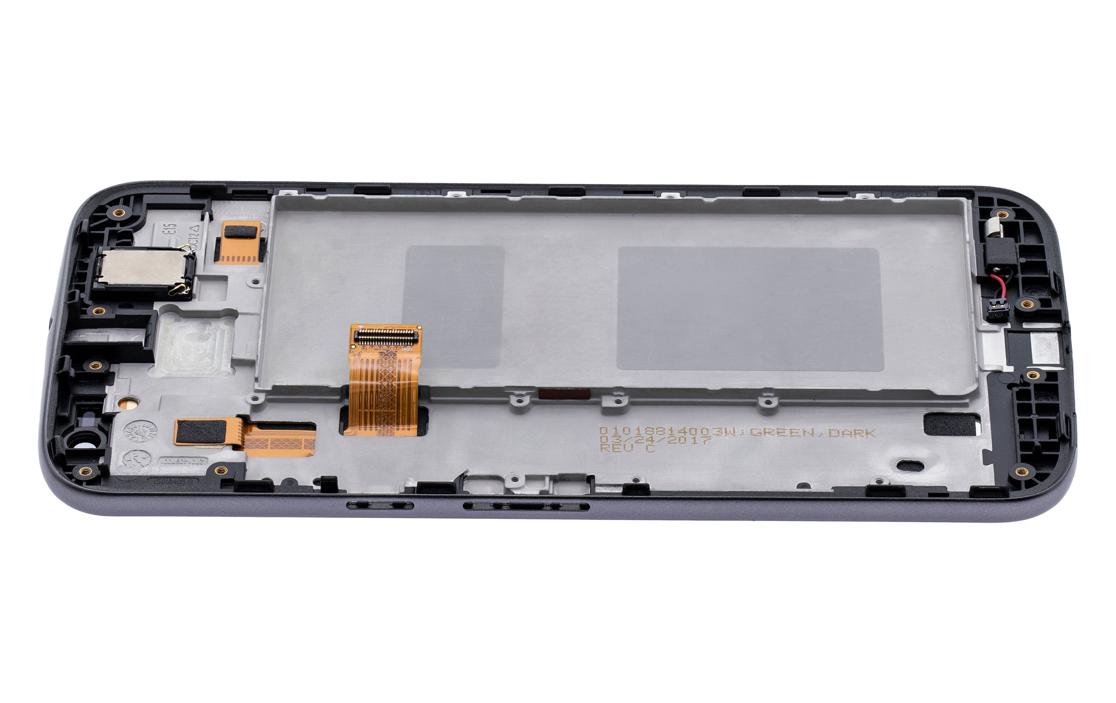LCD mit Rahmen f. Motorola Moto G4 (2016) wiederaufbereitet schwarz