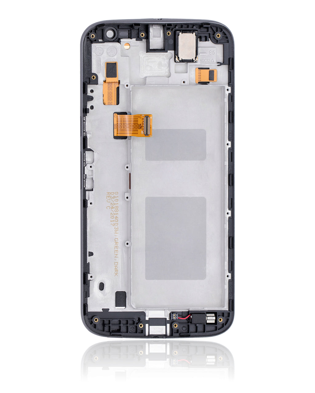 LCD mit Rahmen f. Motorola Moto G4 (2016) wiederaufbereitet schwarz