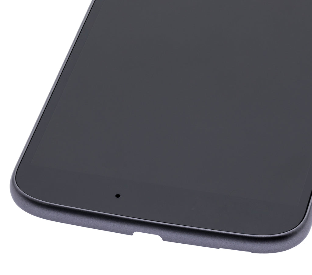 LCD mit Rahmen f. Motorola Moto G4 (2016) wiederaufbereitet schwarz