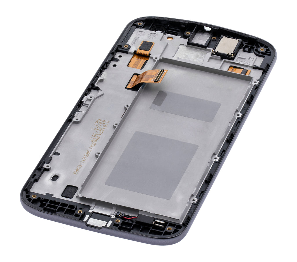 LCD mit Rahmen f. Motorola Moto G4 (2016) wiederaufbereitet schwarz