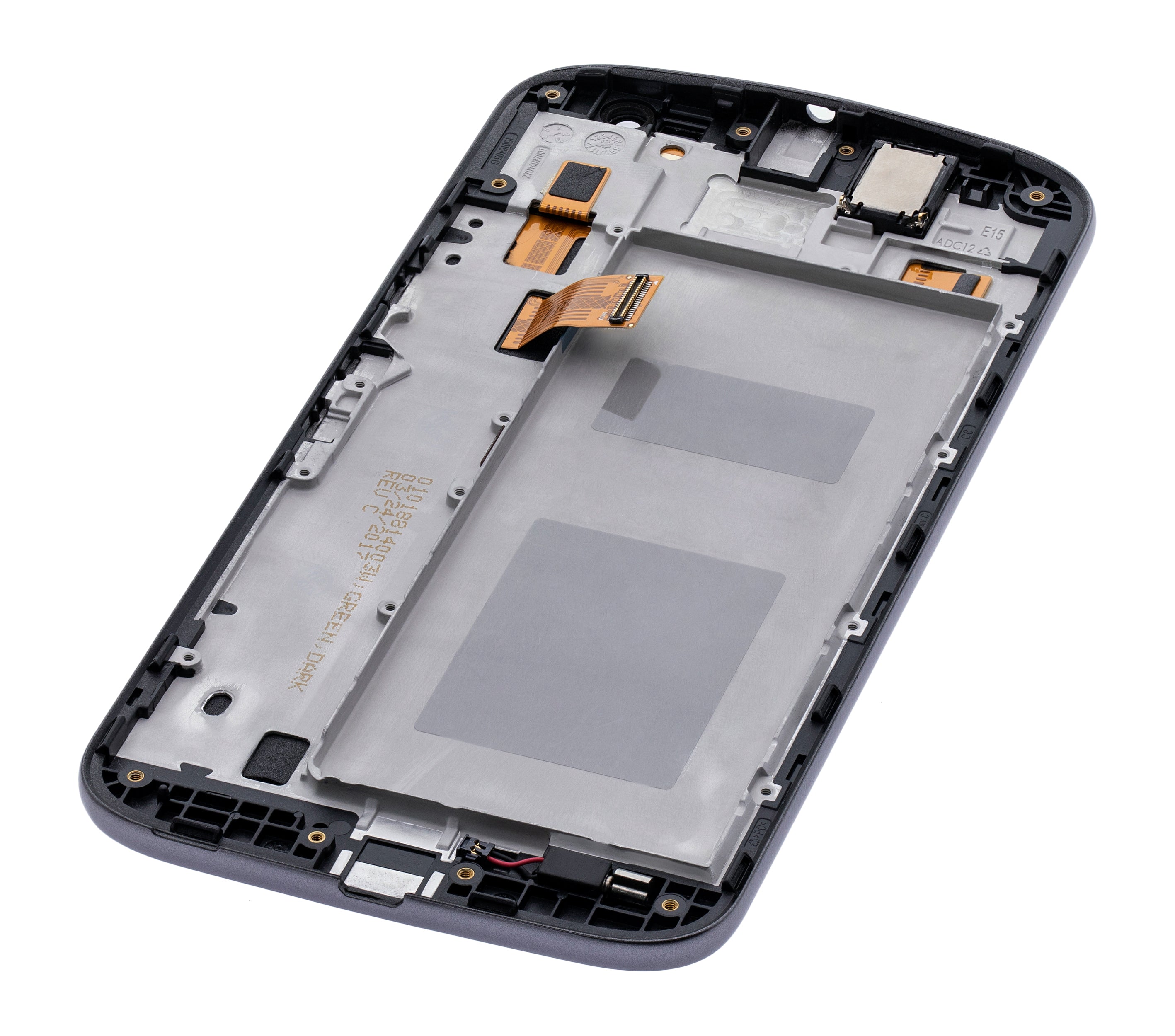 LCD mit Rahmen f. Motorola Moto G4 (2016) wiederaufbereitet schwarz