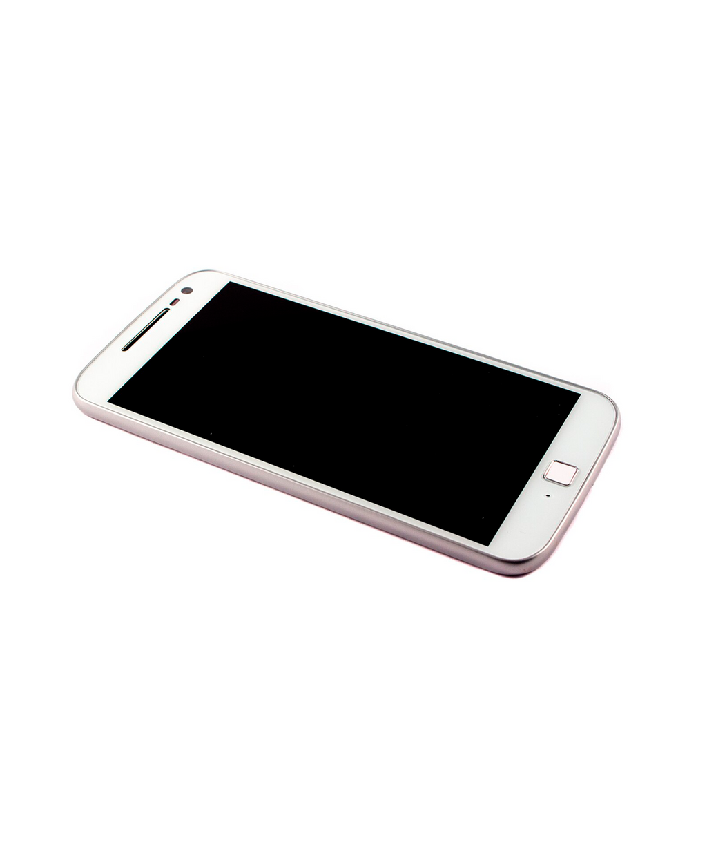 Motorola Moto G4 Plus LCD-Display mit Rahmen (XT1644) Refurbished Weiß