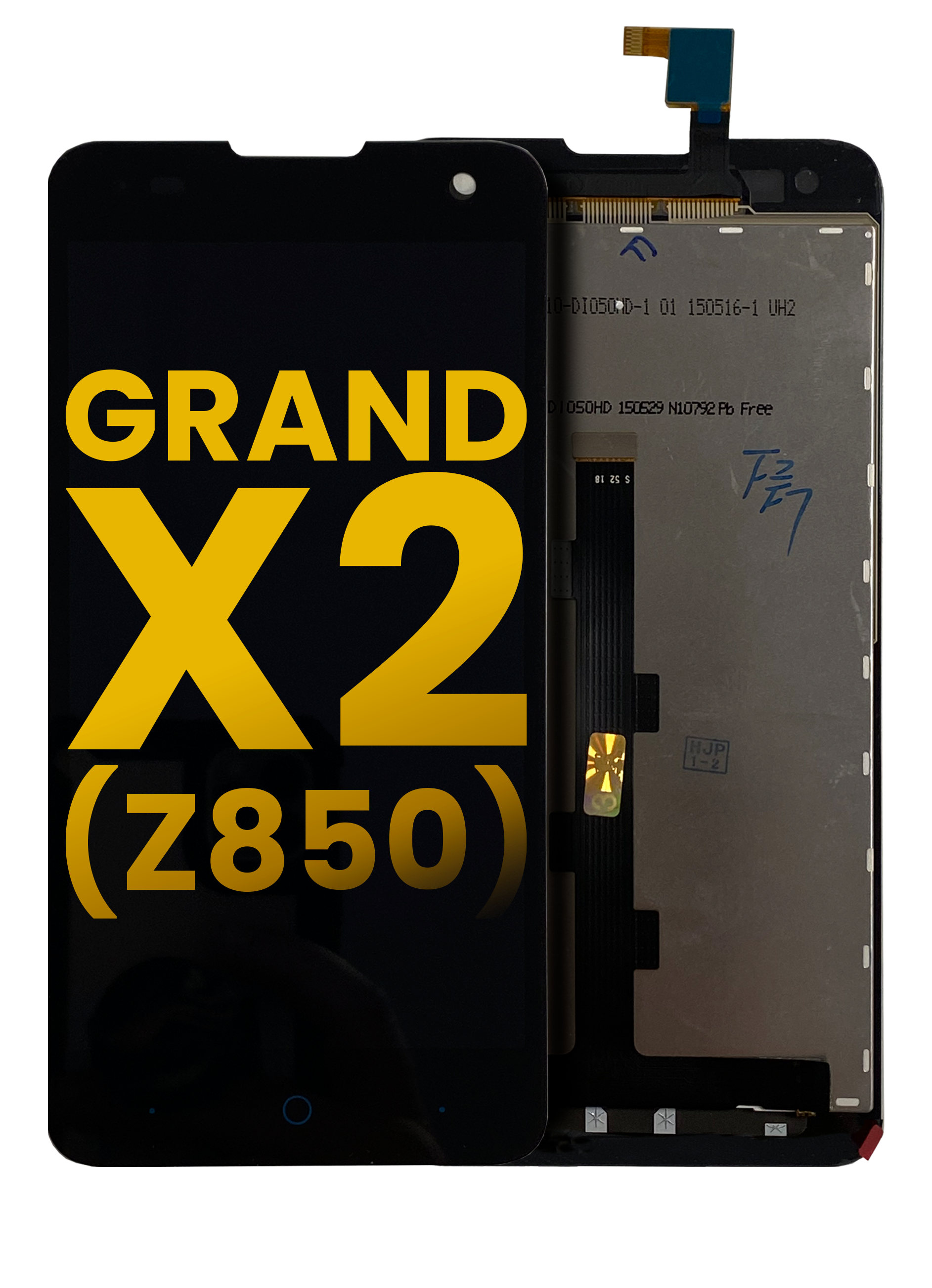 LCD-Display ohne Rahmen für ZTE Grand X2 (Z850) (Refurbished) (Schwarz)