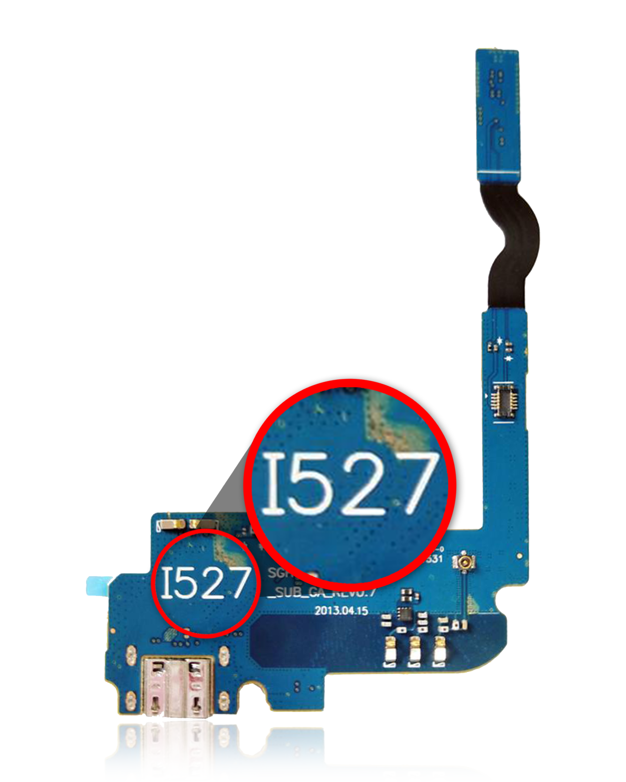 Charging Port Flex Cable for Samsung Galaxy Mega 6.3 (i527) (AT&T) (Premium)