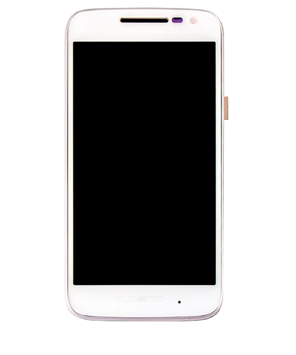 LCD-Display mit Rahmen für Motorola Moto G4 Play (Generalüberholt) Weiß