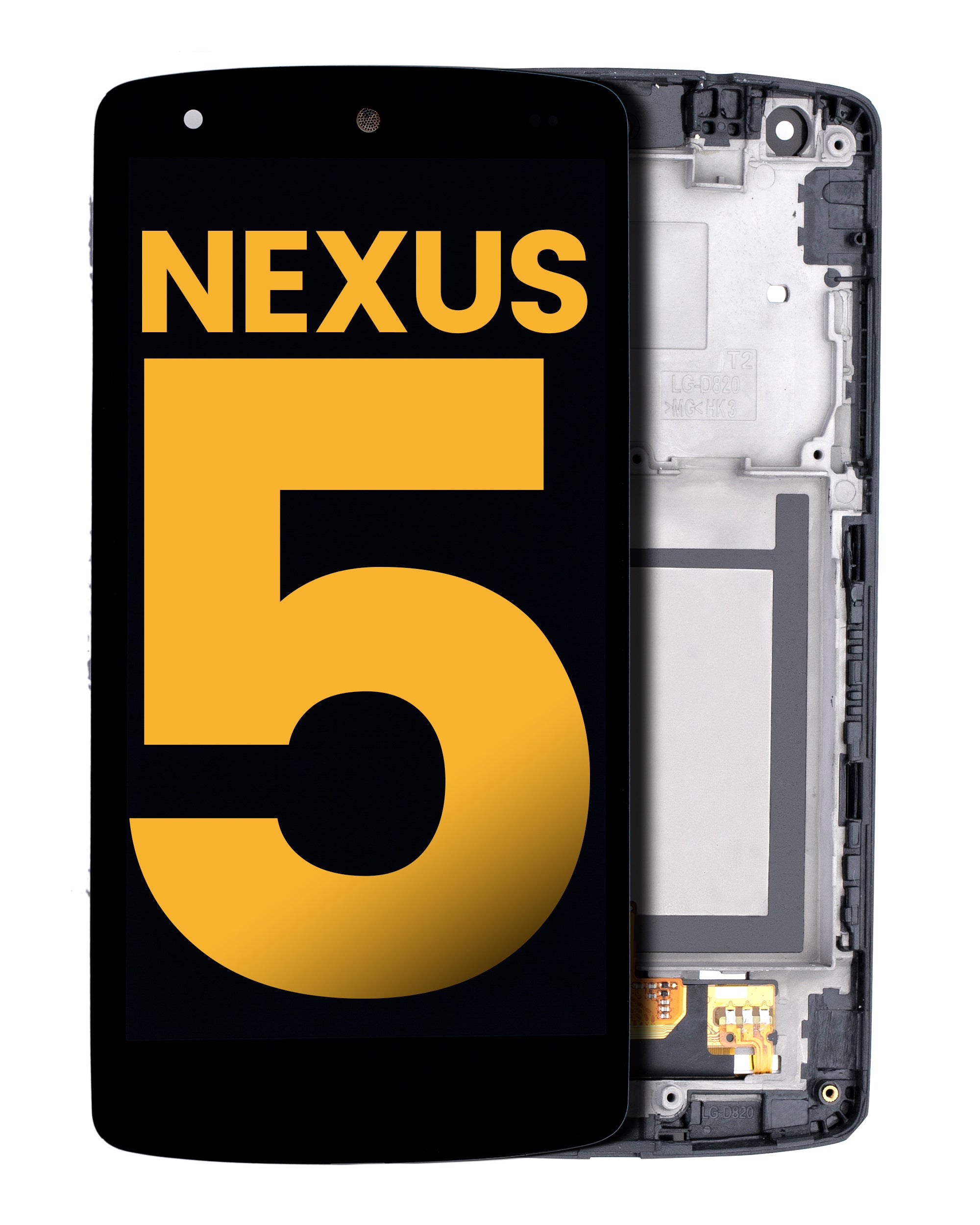LCD-Display mit Rahmen für Nexus 5 (Refurbished) (Schwarz)