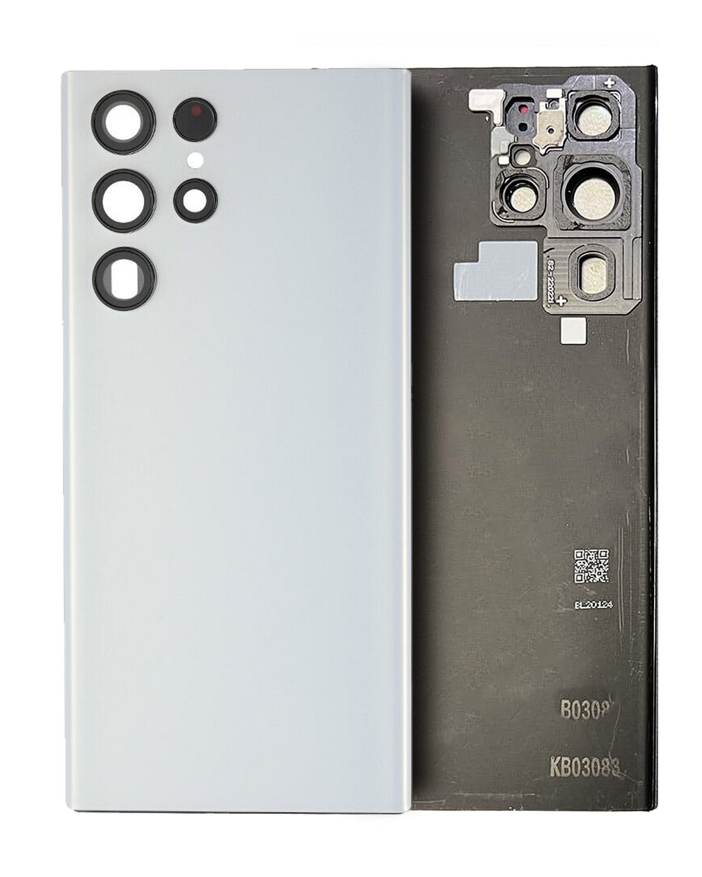Back Cover with Camera Lens for Samsung Galaxy S22 Ultra (Service Pack) (White)