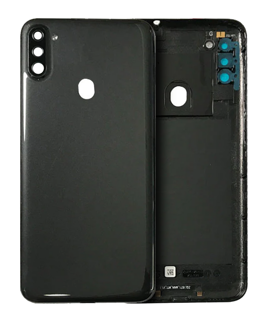 Backcover Glass mit Camera Lens Samsung Galaxy A11 (A115 / 2020) (US-Version) (Service Pack) (Schwarz)
