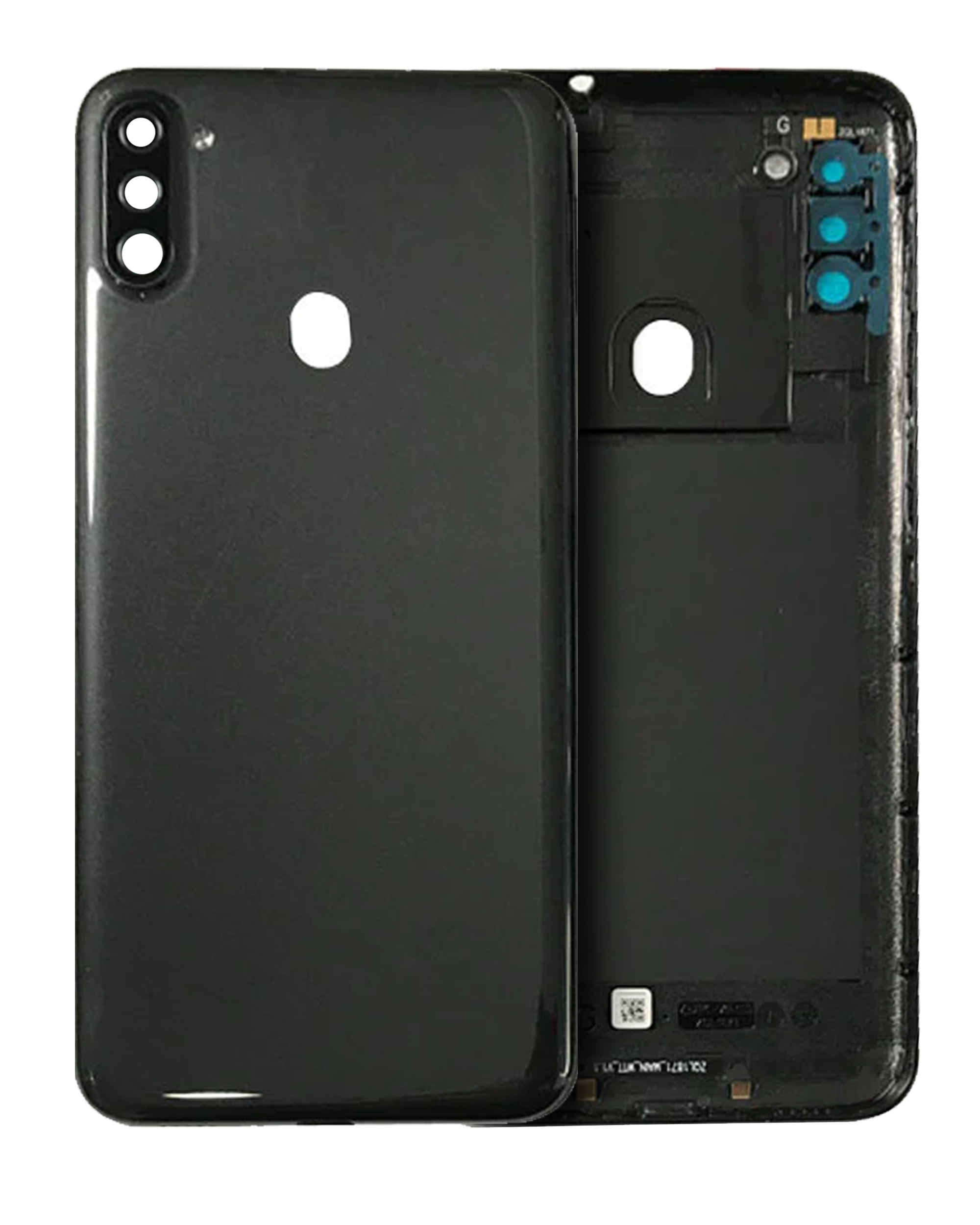 Backcover Glass mit Camera Lens Samsung Galaxy A11 (A115 / 2020) (US-Version) (Service Pack) (Schwarz)