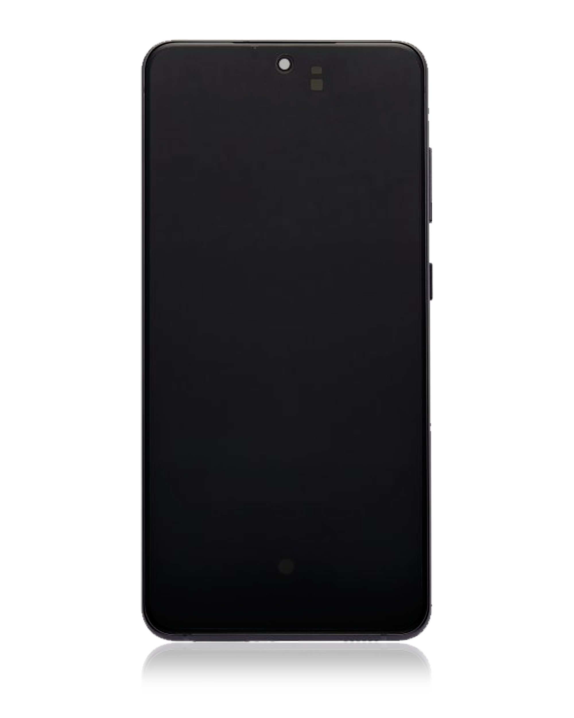 OLED-Display mit Rahmen für Samsung Galaxy S21 FE 5G (US & International) (gebrauchter OEM-Ausbau, Qualität B/C) (Graphite)