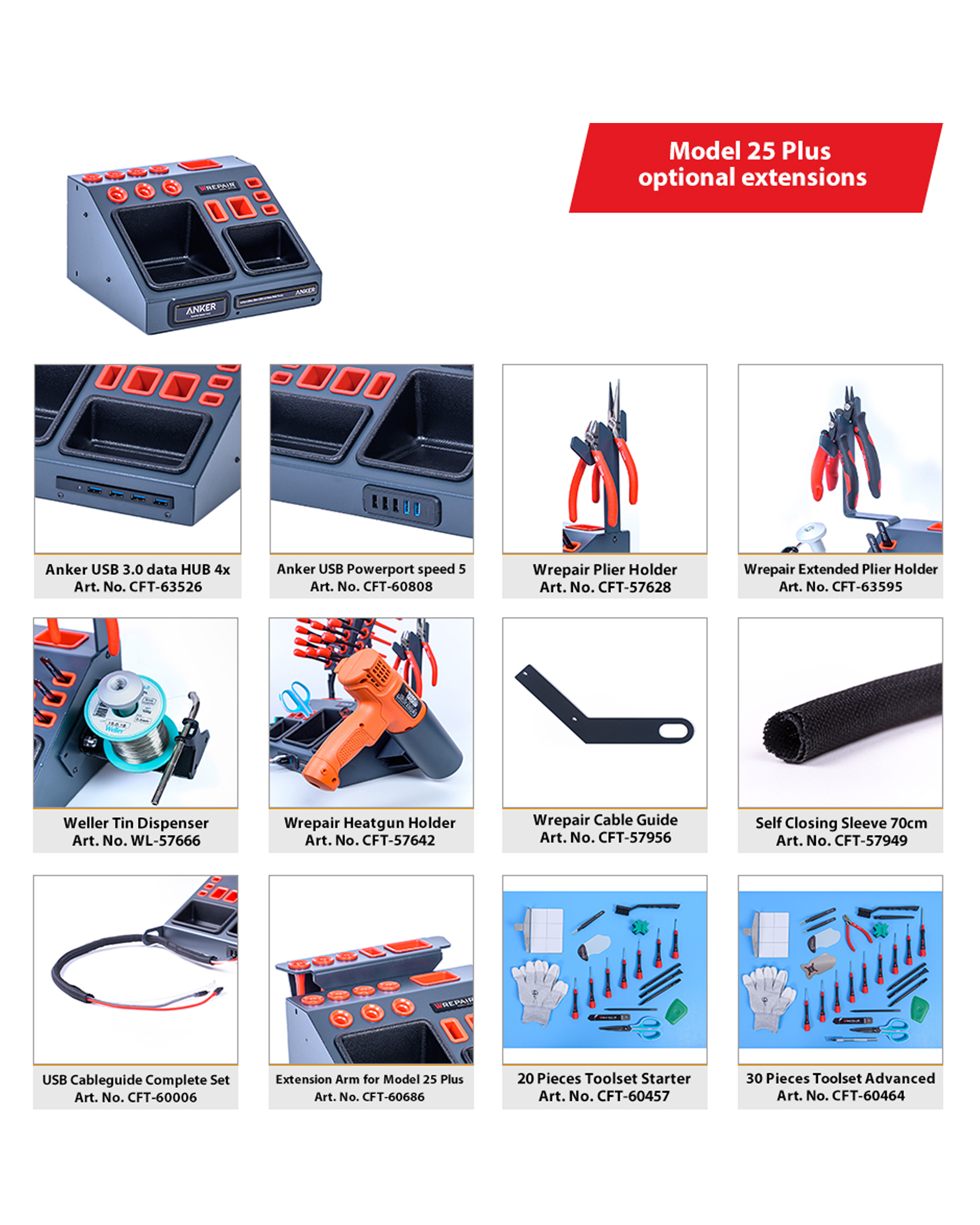 Wrepair Station Model 25 Plus mit USB Powerport HUB und NUC Ready