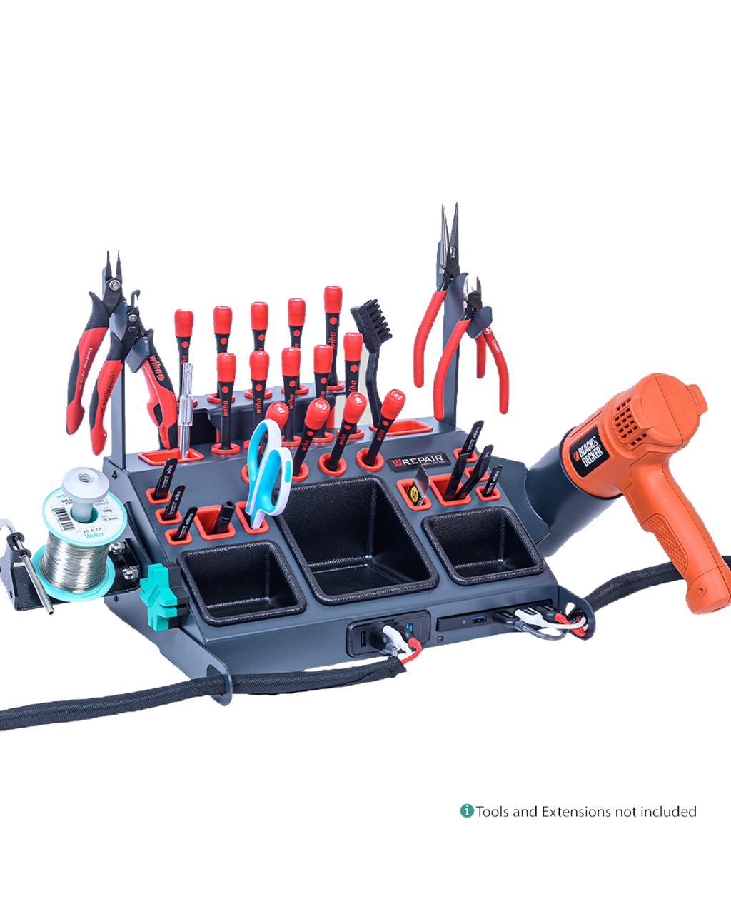 Wrepair Station Model 30 Plus mit USB Powerport HUB und NUC Ready