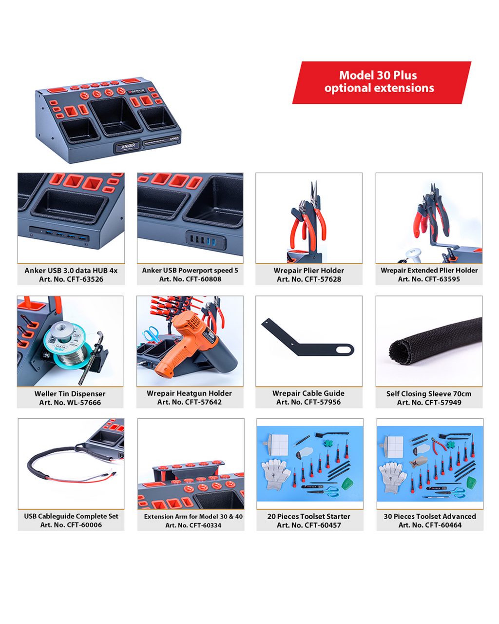 Wrepair Station Model 30 Plus mit USB Powerport HUB und NUC Ready