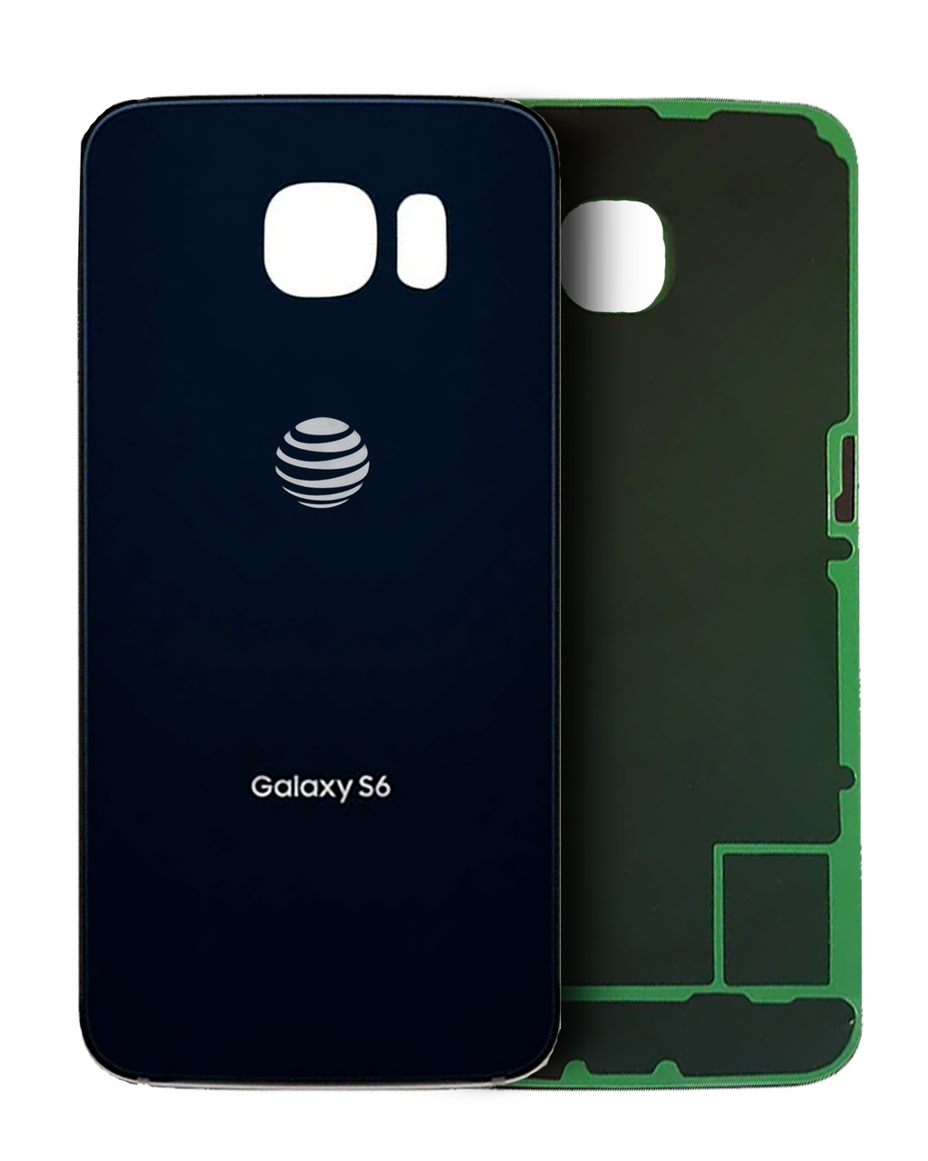 Back Cover for Samsung Galaxy S6 (AT&T Logo) – Black Sapphire (used OEM part, quality A)