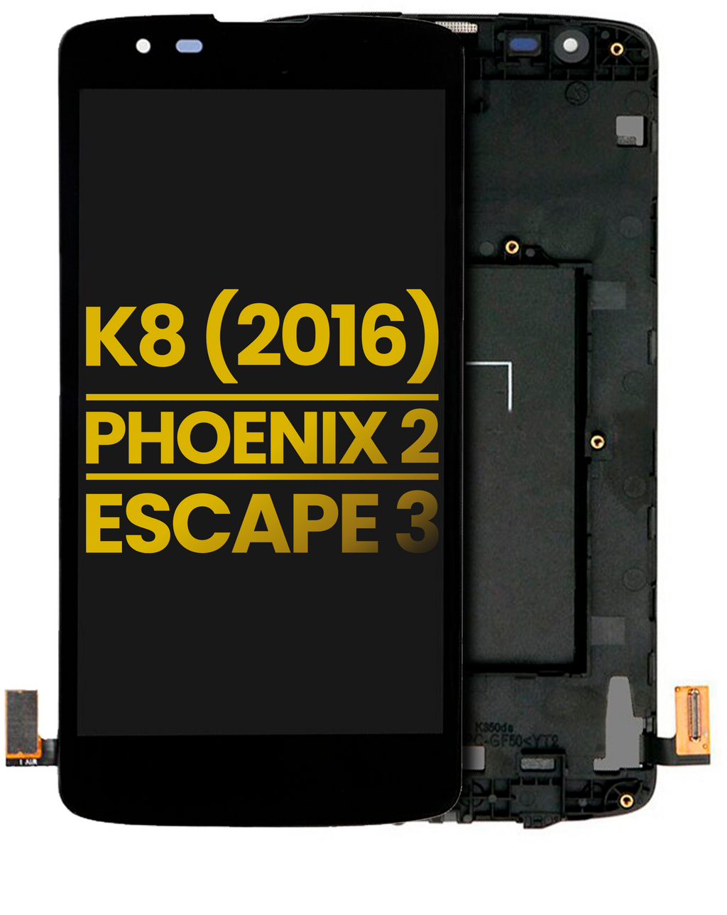 LCD Display with Frame for LG K8 (2016) / Phoenix 2 / Escape 3 (Refurbished) (All Colors)