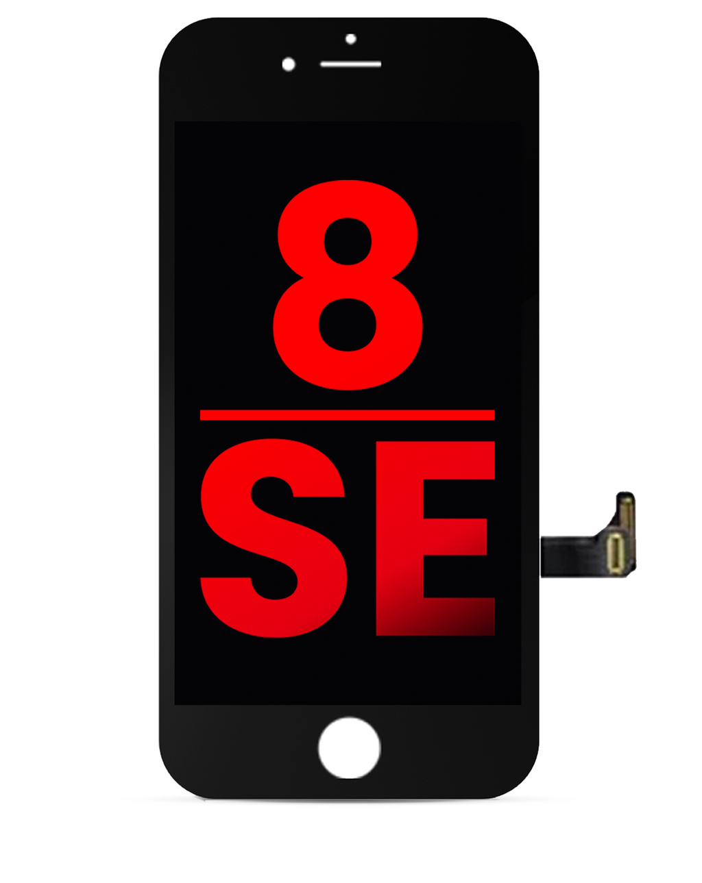 LCD-Display mit Stahlplatte für iPhone 8 / SE (2020) (Aftermarket Plus: Incell) (Schwarz)