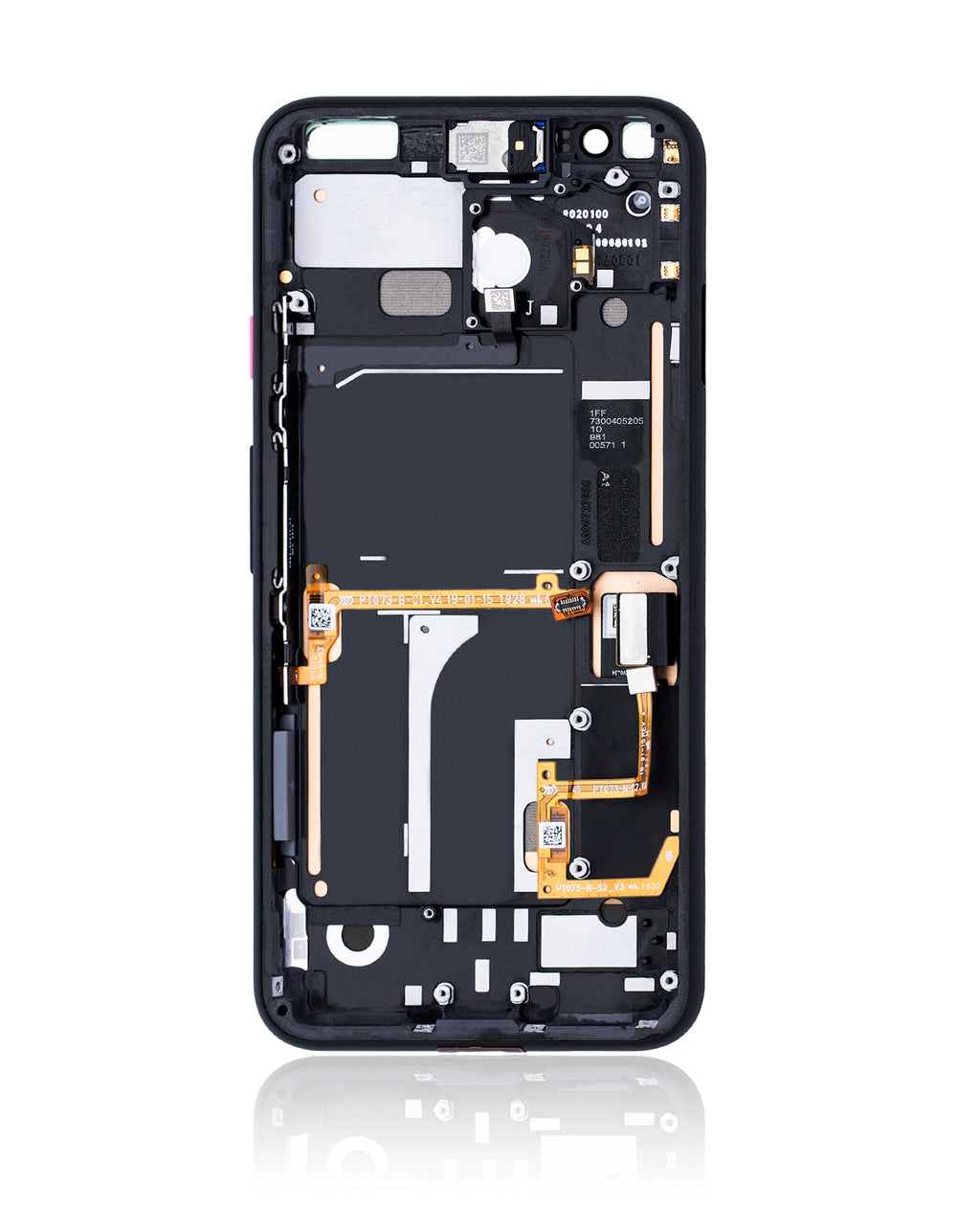 OLED Display with Frame for Google Pixel 4 (Refurbished) (Pink Power Button)