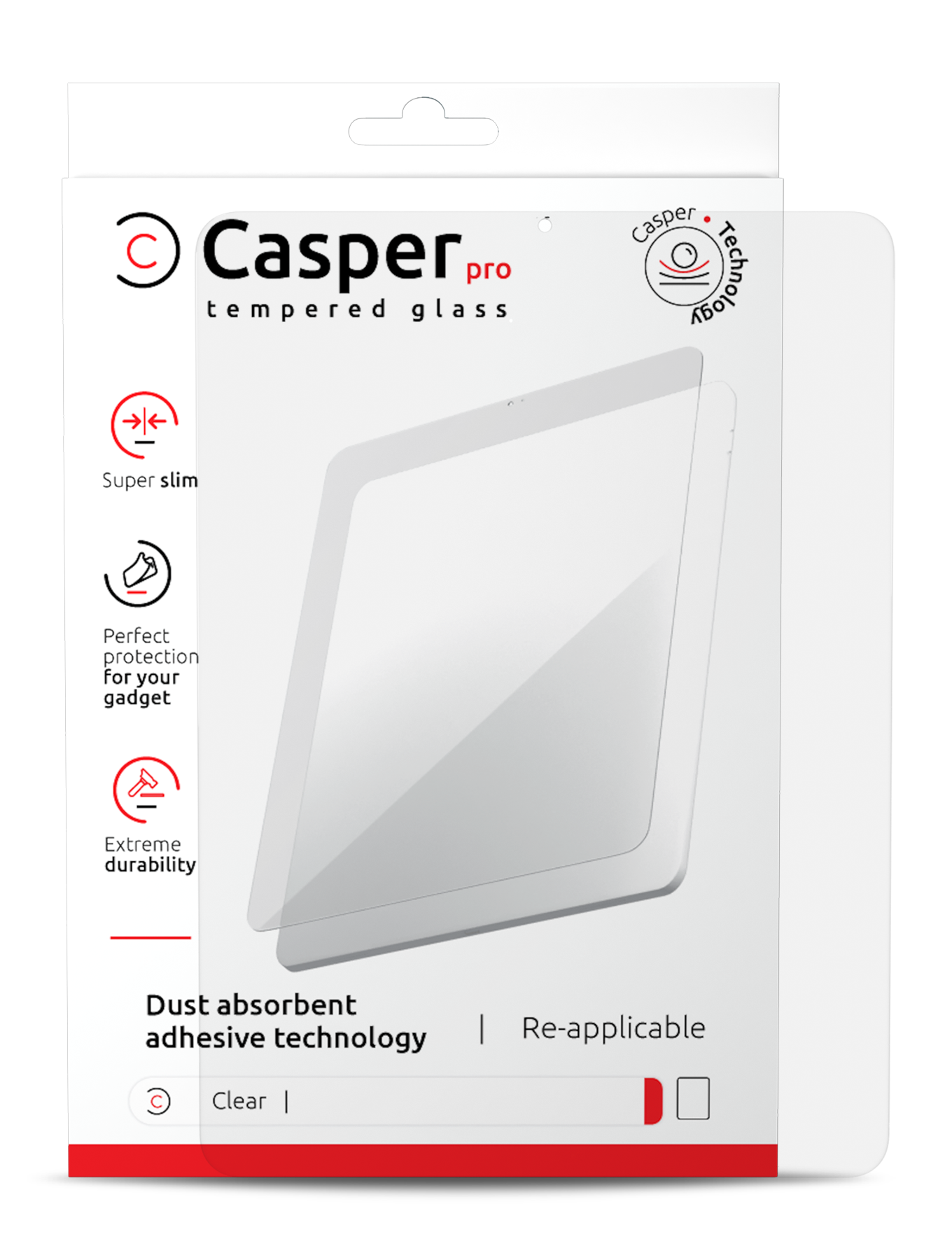 Casper Pro Panzerglas f. iPad Pro 11" + Air 4/5 (klar)