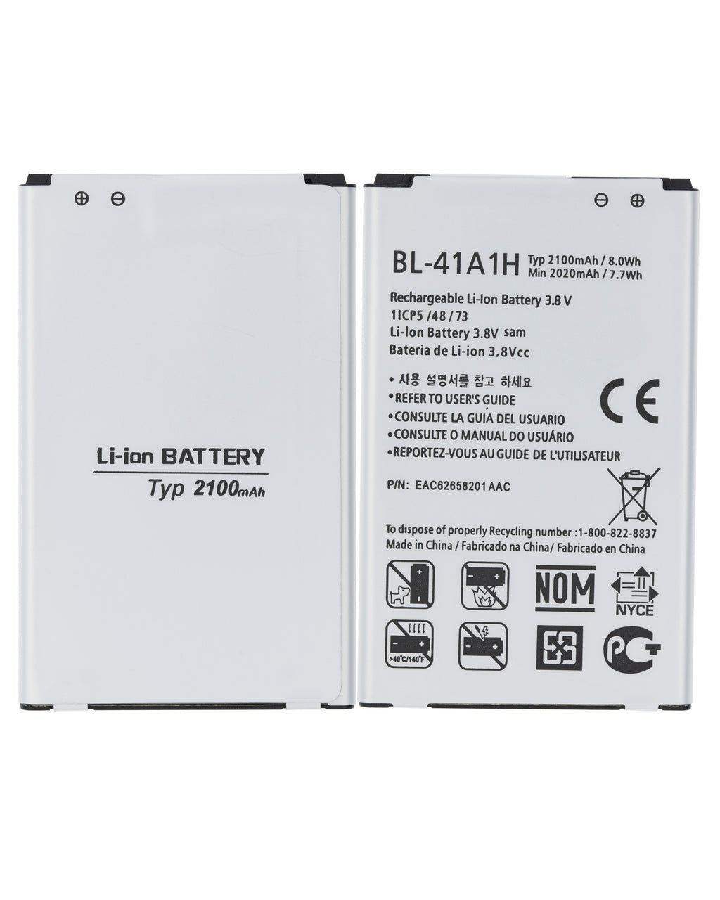 Ersatzakku BL-41A1H für LG Tribute/Optimus F60/Transpyre