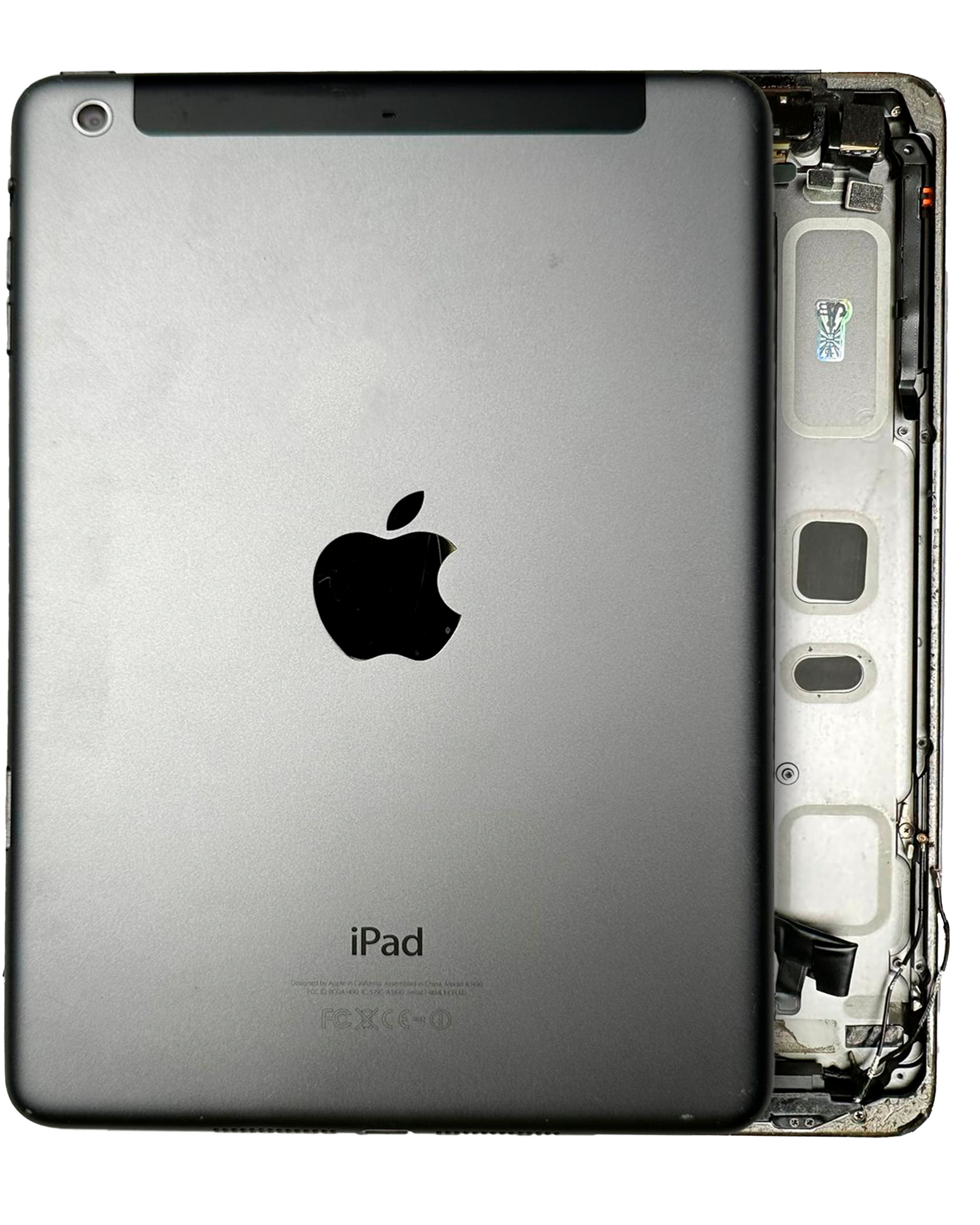 Back Cover/Frame with Pre-Installed Small Parts for iPad Mini 4 (Wi-Fi + Cellular) - Space Gray (Used OEM Disassembly, Grade C)