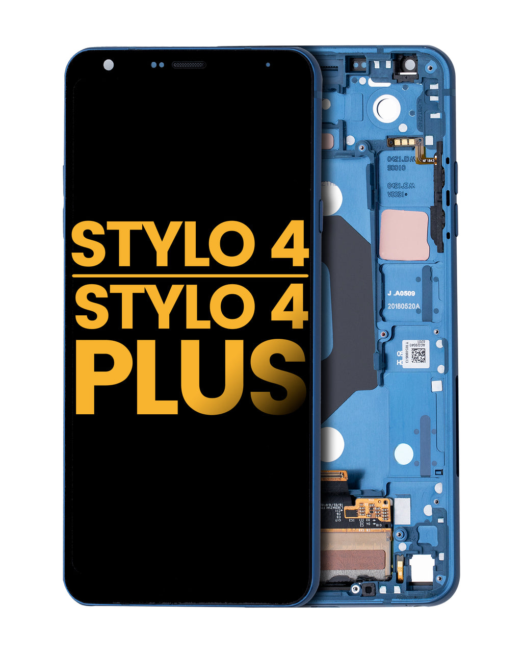 Refurbished Display mit Rahmen für LG Stylo 4/4 Plus (Moroccan Blue)