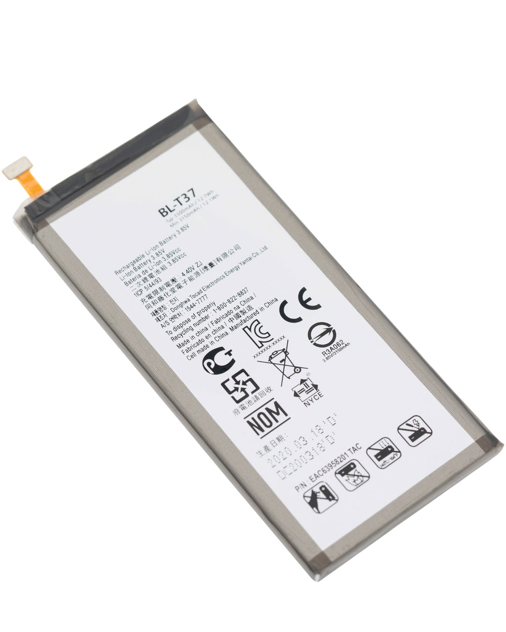 Ersatzbatterie für LG Stylo 4 / Stylo 4 Plus / V40 ThinQ / Q8 (Q815) (BL-T37)