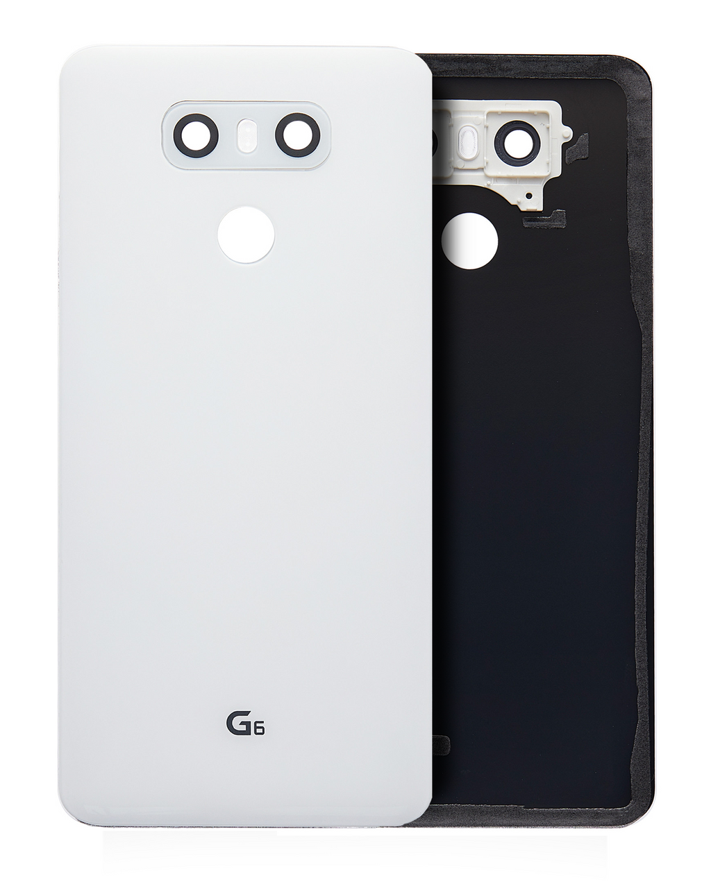 Glas-Backcover mit vorinstalliertem Kleber für LG G6 (Mystic White)