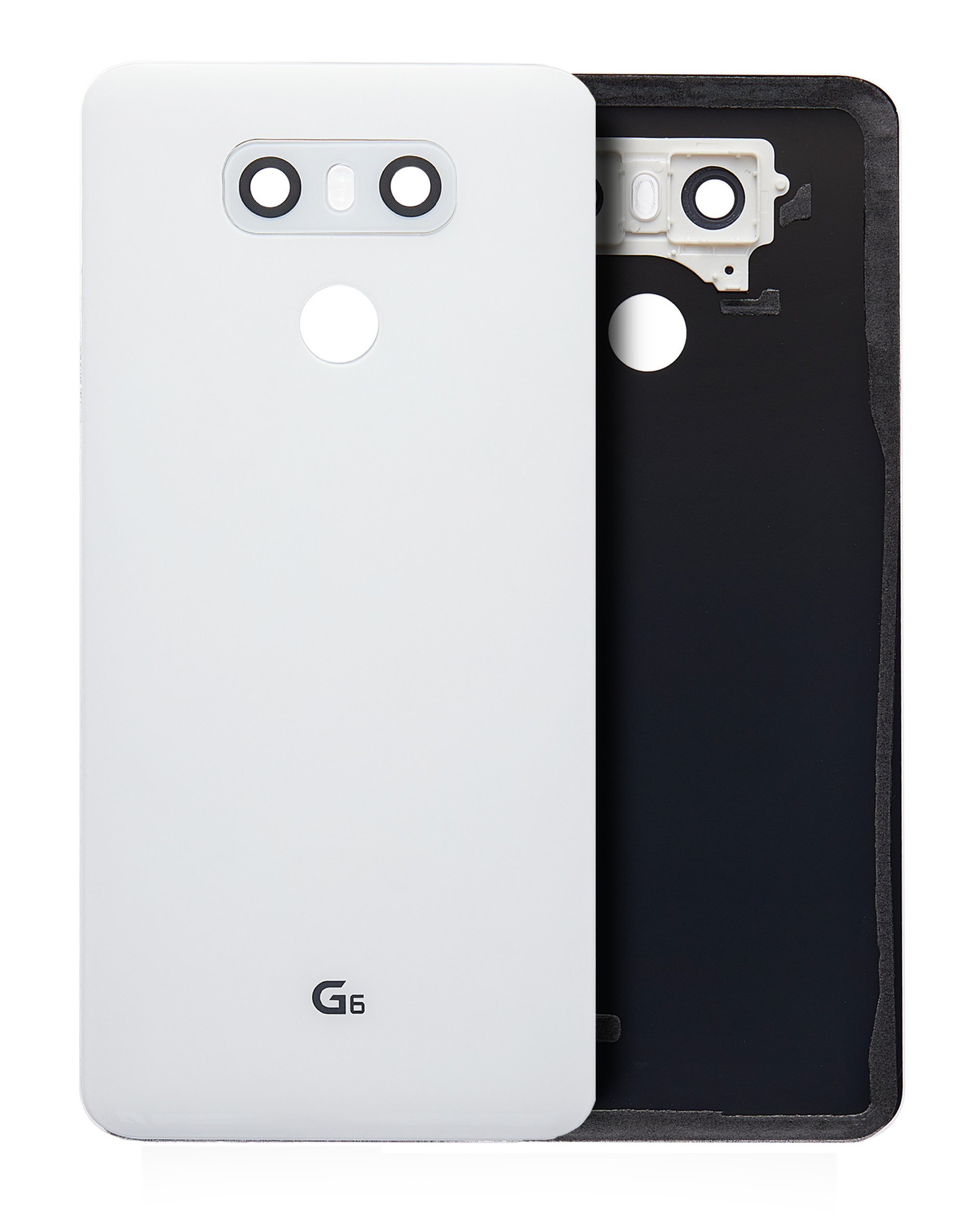Glas-Backcover mit vorinstalliertem Kleber für LG G6 (Mystic White)
