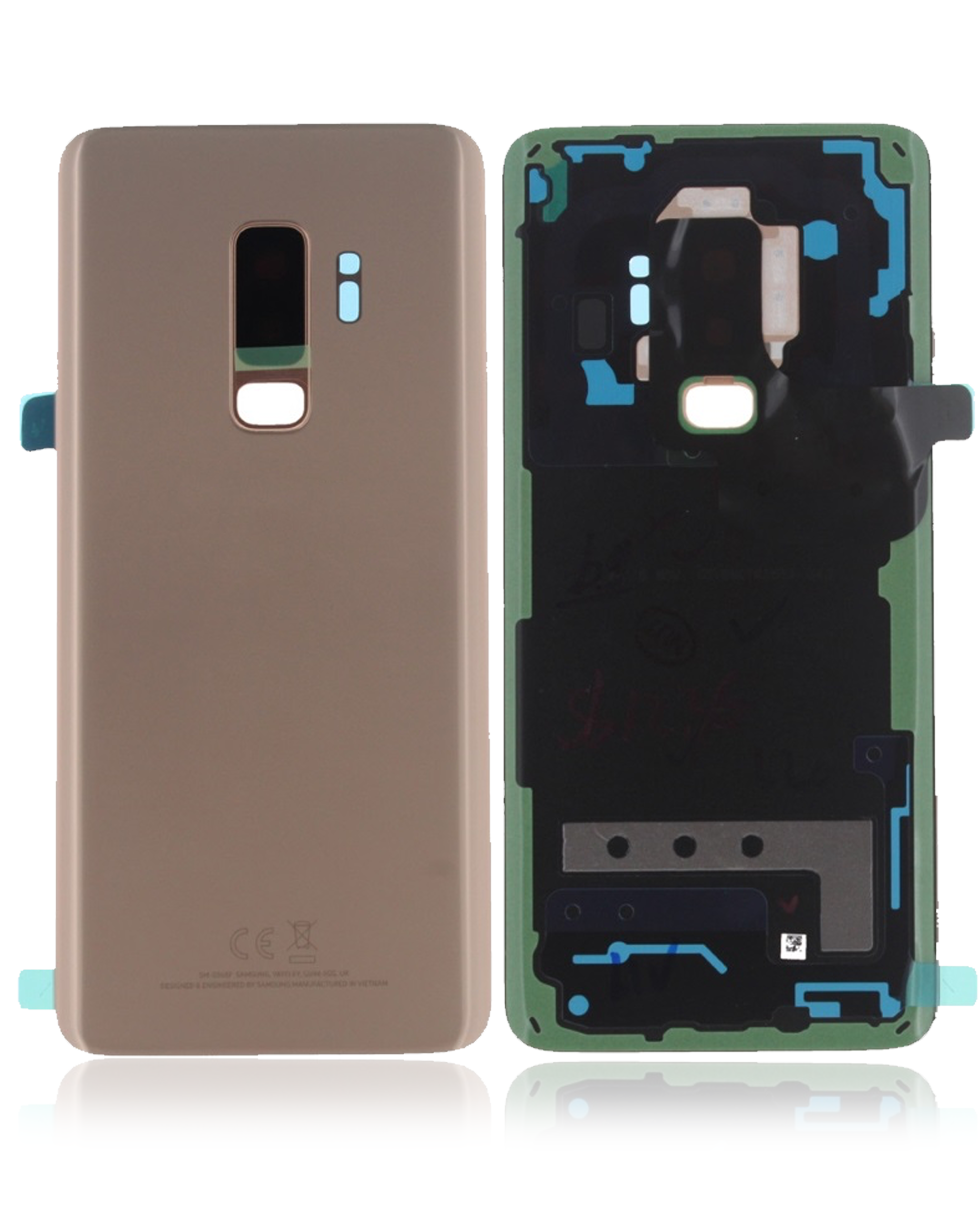Backcover Glass mit Camera Lens für Samsung Galaxy S9 Plus (Service Pack) (Sunrise Gold)