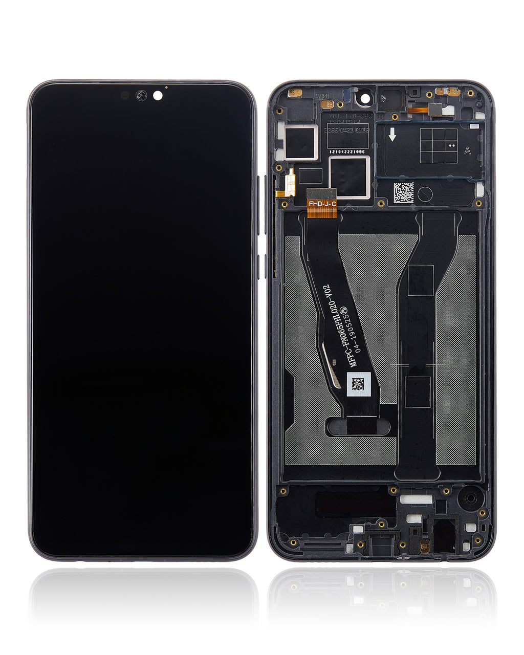 LCD-Display mit Rahmen für Huawei Honor 8X (Refurbished) (Schwarz)