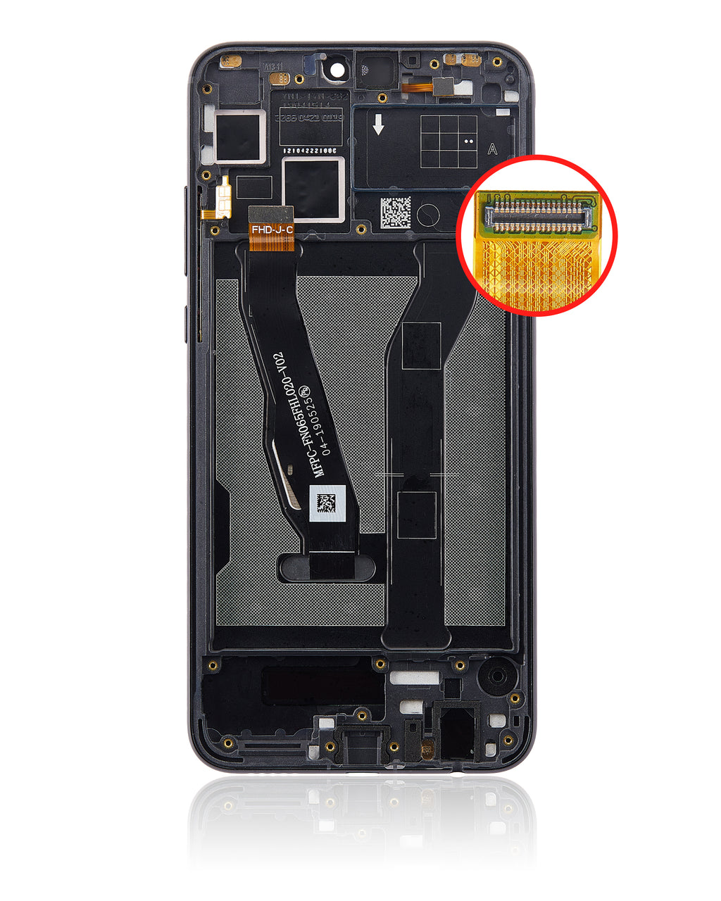 LCD-Display mit Rahmen für Huawei Honor 8X (Refurbished) (Schwarz)
