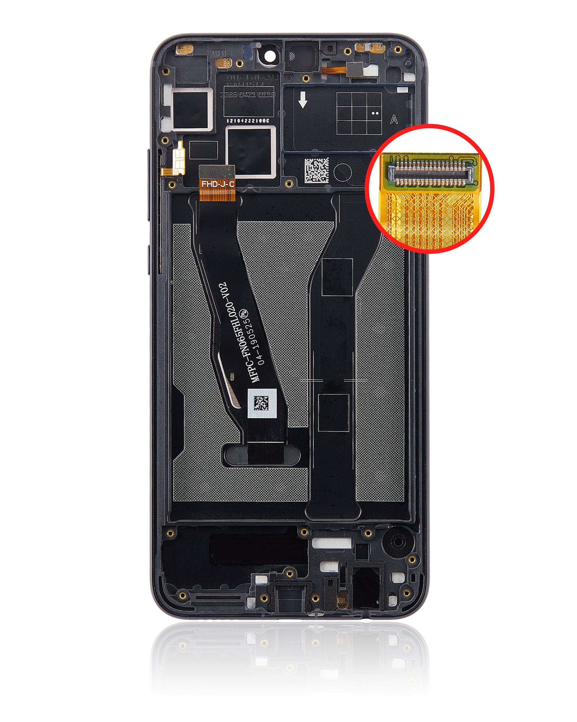 LCD-Display mit Rahmen für Huawei Honor 8X (Refurbished) (Schwarz)