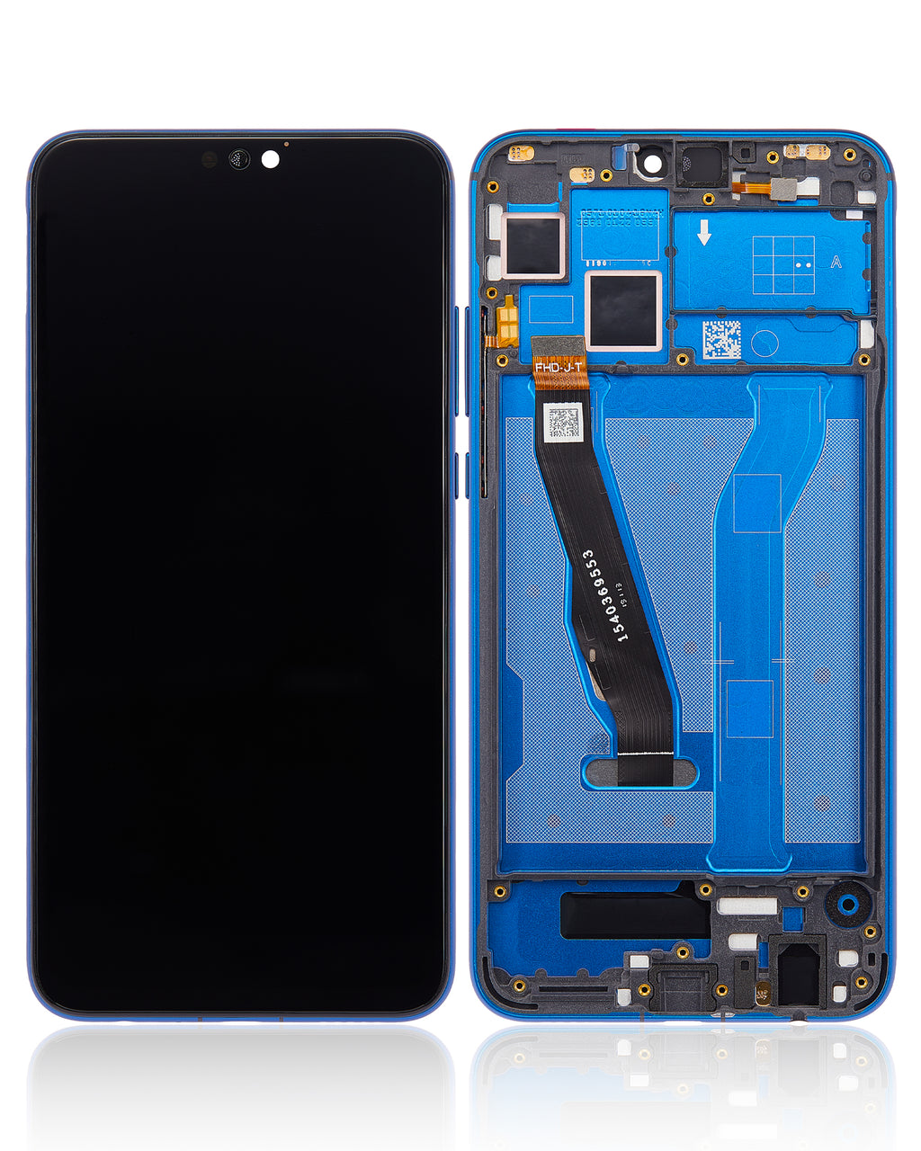 LCD-Display mit Rahmen für Huawei Honor 8X (Generalüberholt) (Blau)