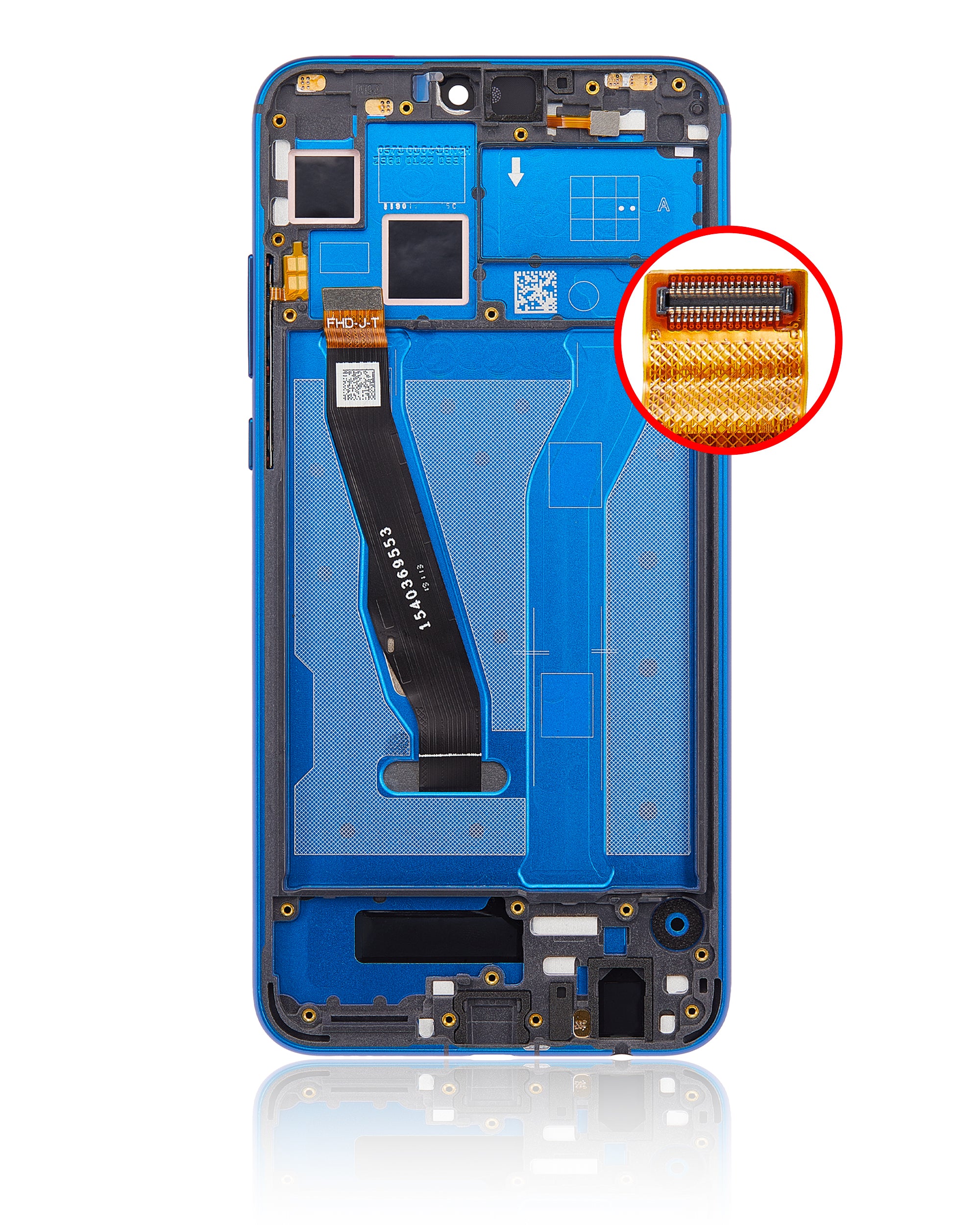 LCD-Display mit Rahmen für Huawei Honor 8X (Generalüberholt) (Blau)