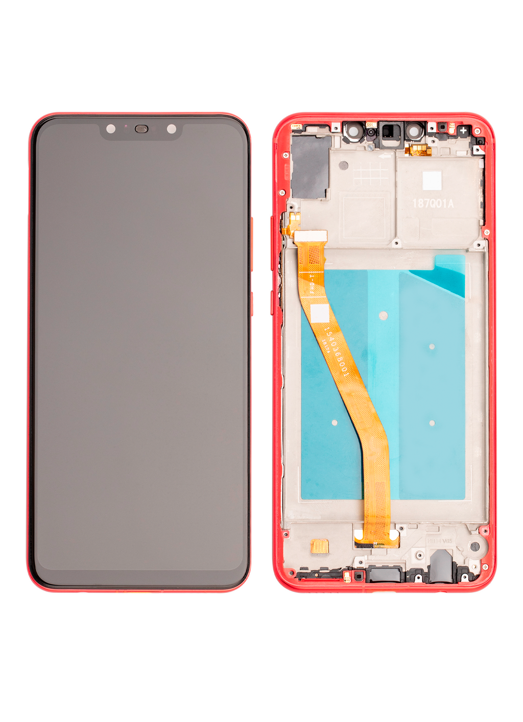 LCD-Display mit Rahmen für Huawei Nova 3 (Refurbished) (Rot)