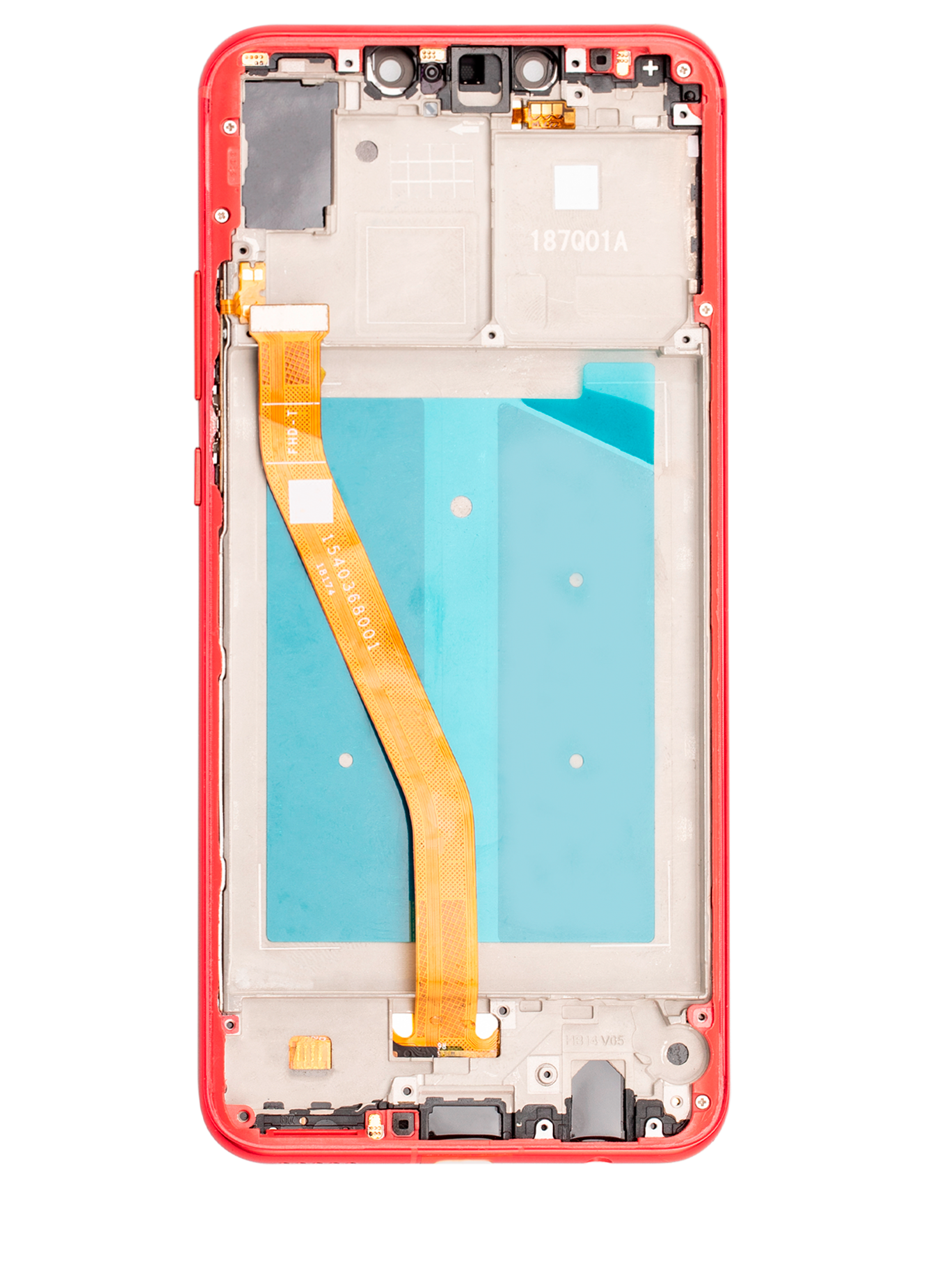 LCD-Display mit Rahmen für Huawei Nova 3 (Refurbished) (Rot)