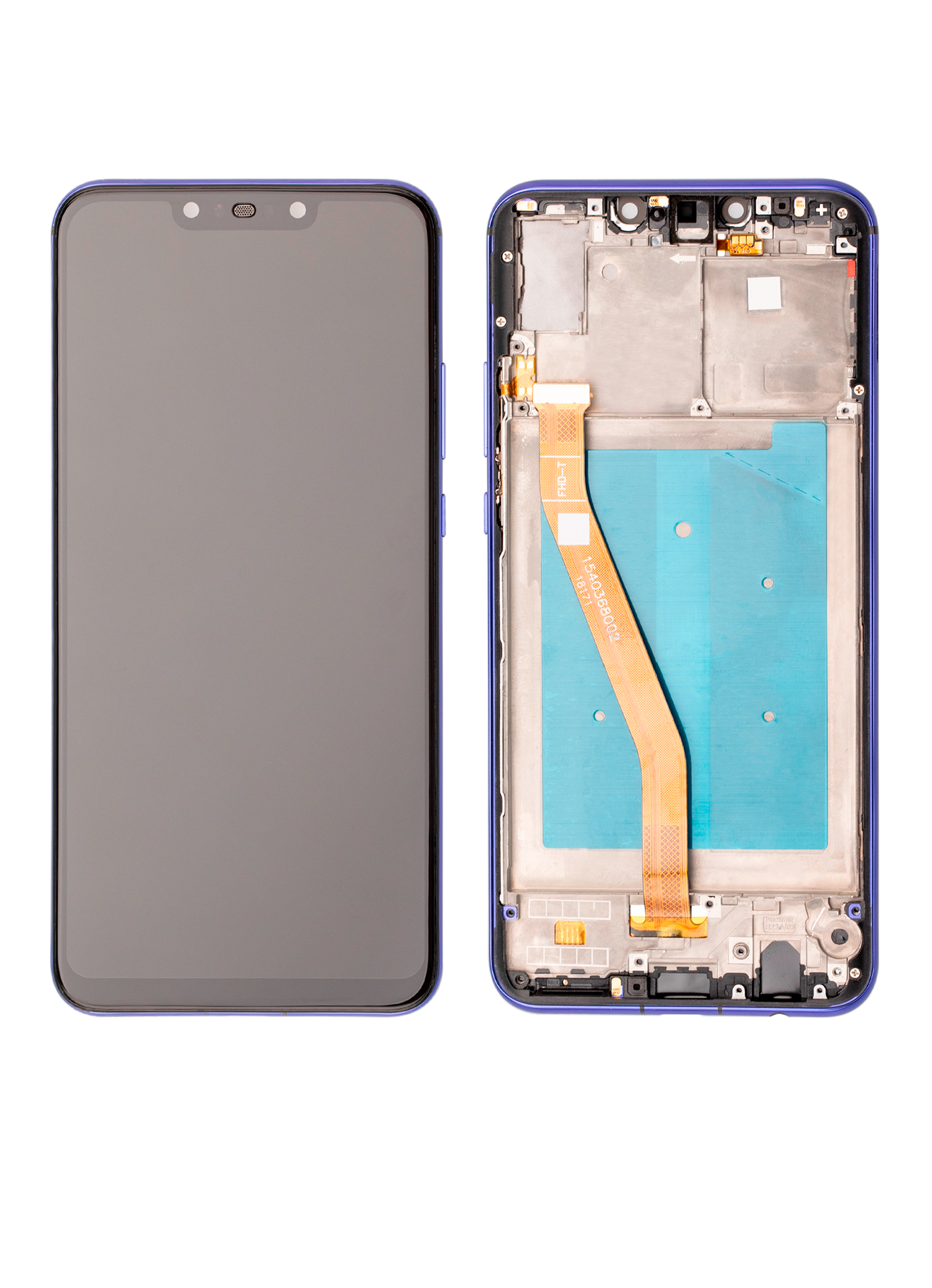 LCD-Modul mit Rahmen für Huawei Nova 3 (Refurbished) (Iris Purple)