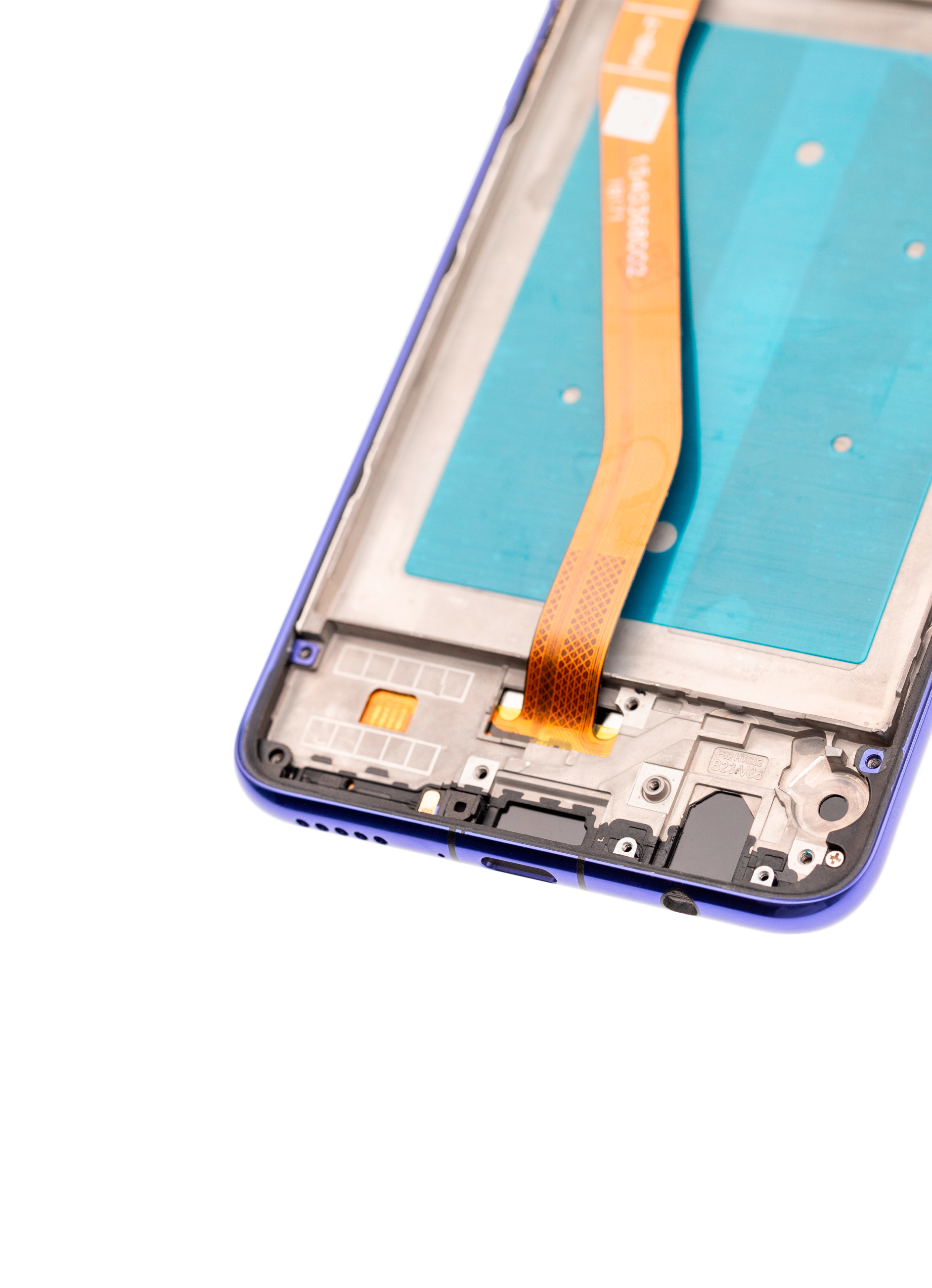LCD-Modul mit Rahmen für Huawei Nova 3 (Refurbished) (Iris Purple)